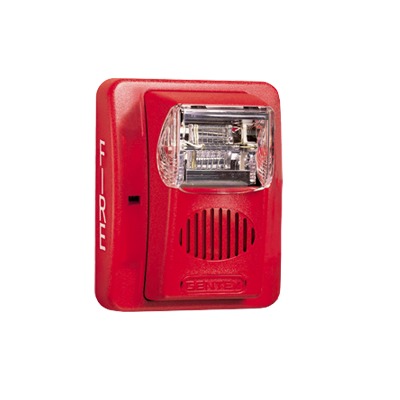 Sirena Estrobo, 24 Vcd, Multi-Candela 15 hasta 110 cd, Montaje En Pared, Color Rojo, Serie HEC3 (0500-06020), Hochiki