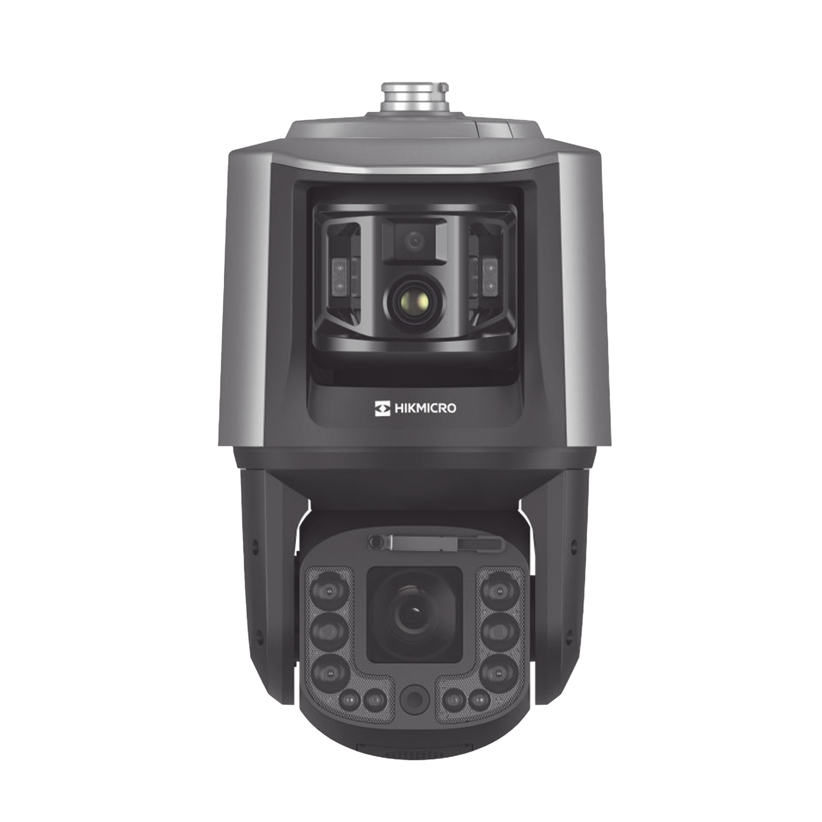 [TandemVu] PTZ IP Bi-Espectral / Térmica (384 X 288 / 25 mm) + Óptica PTZ (4 MP / 40X Zoom) + Óptica Fija (4 MP / 12.4 mm) / Alerta Visual y Audible / Protección Perimetral / 36 VCD / 24 VCA / PoE++ / IP67