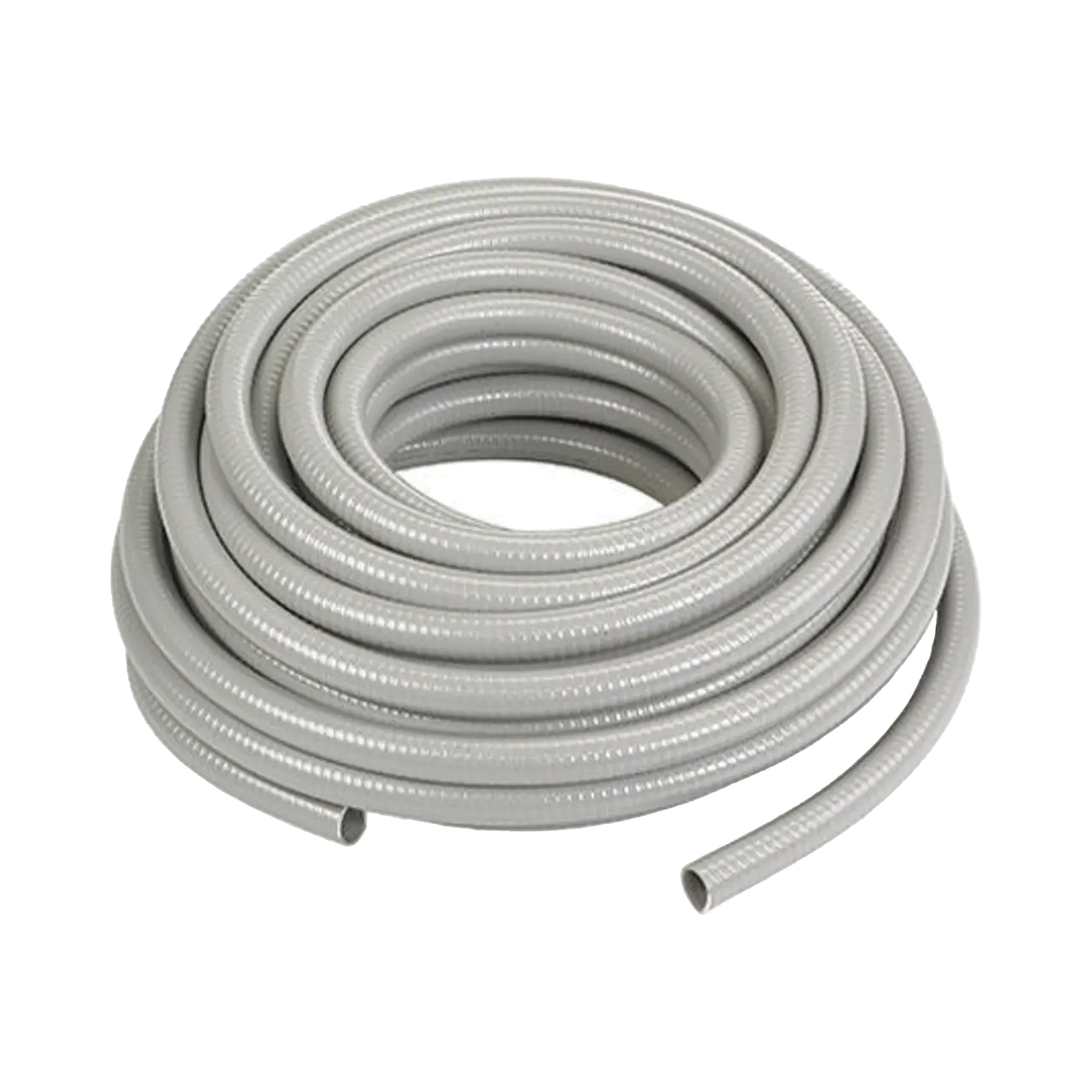 Manguera hermética tipo PolyTuff no metálica, gris de 1 1/2" / 50 pies  (15.24 m)  / Uso comercial-industrial.