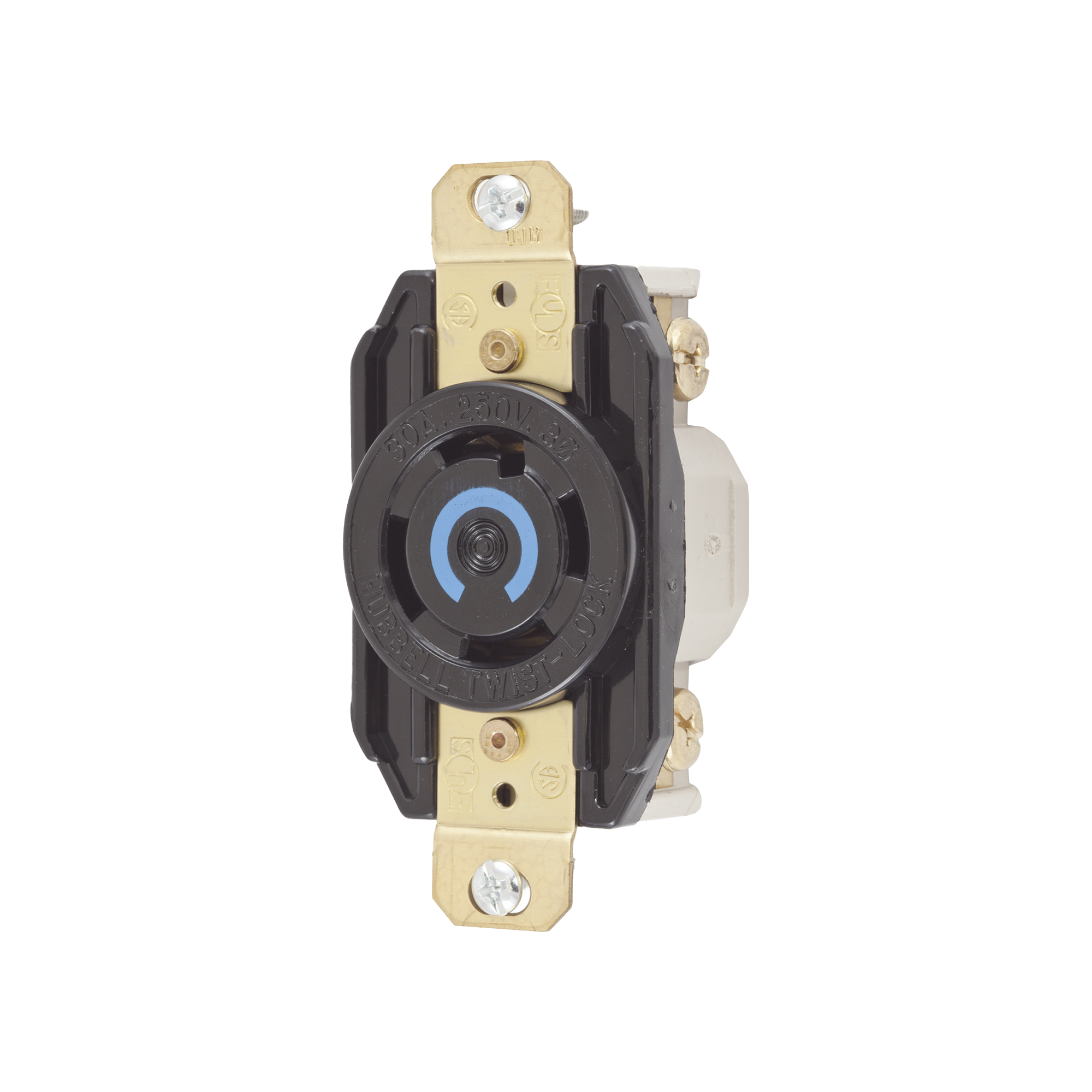 Receptáculo con Bloqueo de Media Vuelta Industrial 30 A 250 V CA / 3 Polos 4 Hilos / Nema L15-30R.