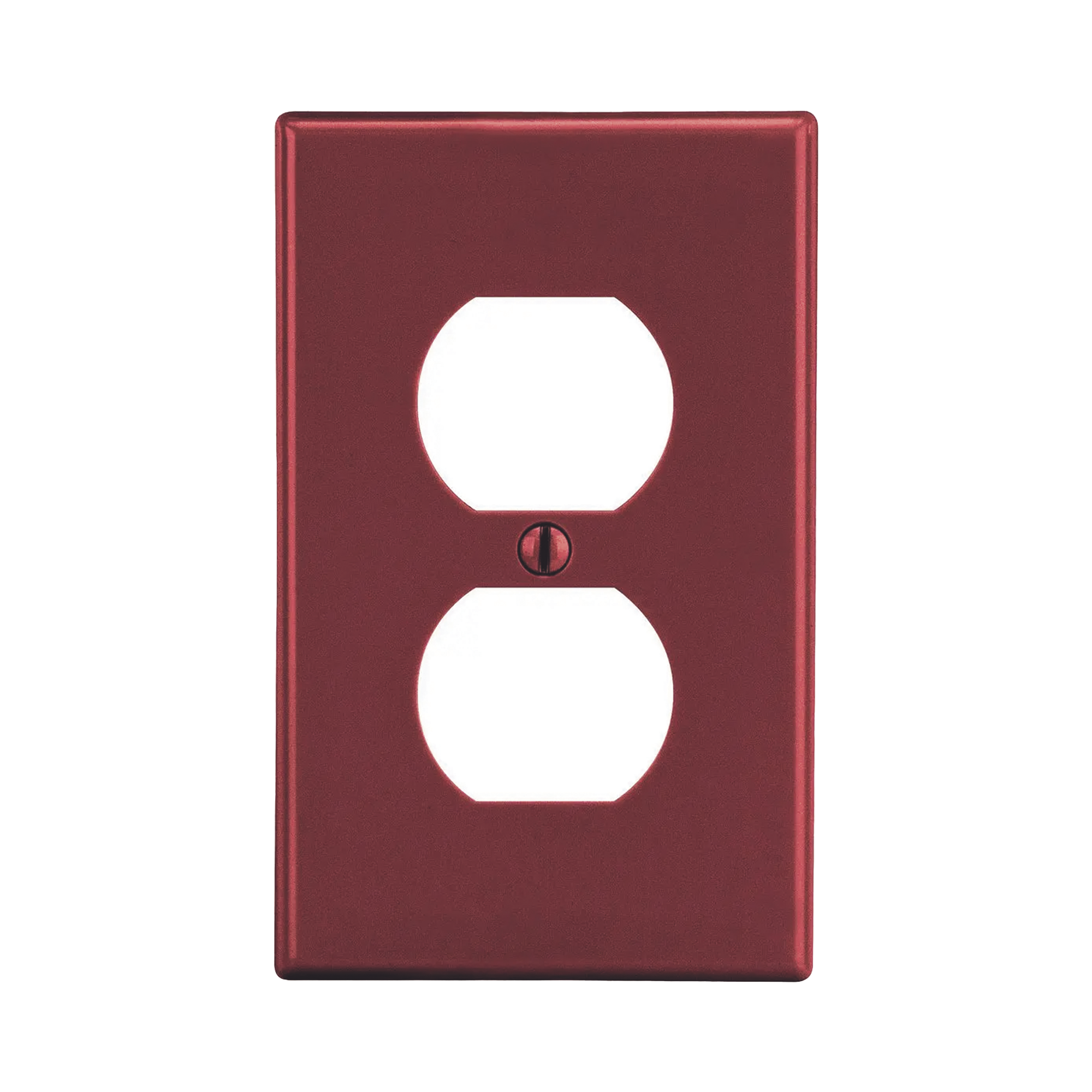 Placa de Pared para Contacto Duplex Color Rojo.