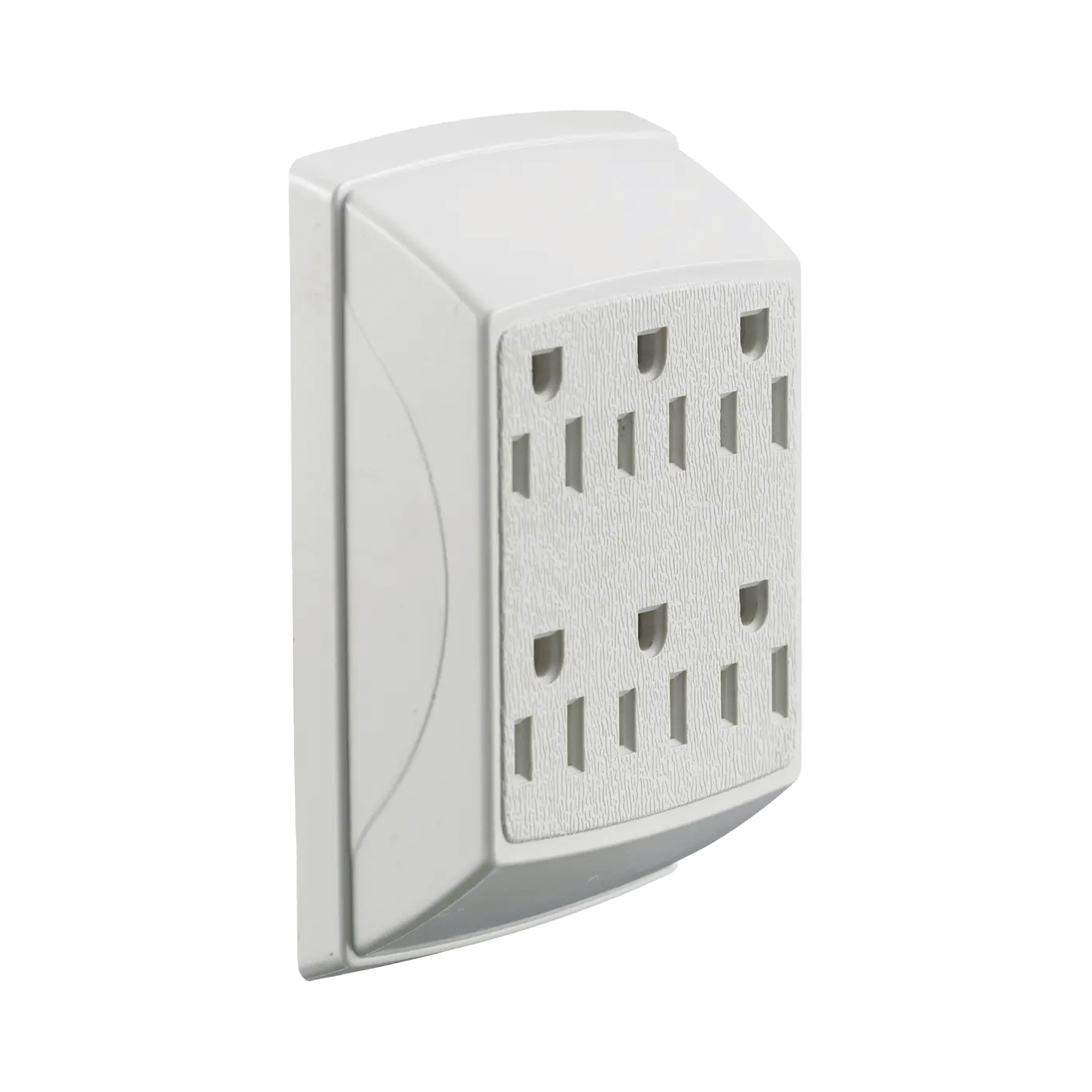 Multicontacto Dúplex con 6 Salidas/ 15 A 125 V CA/ 2 Polos 3 Hilos / Color Blanco.