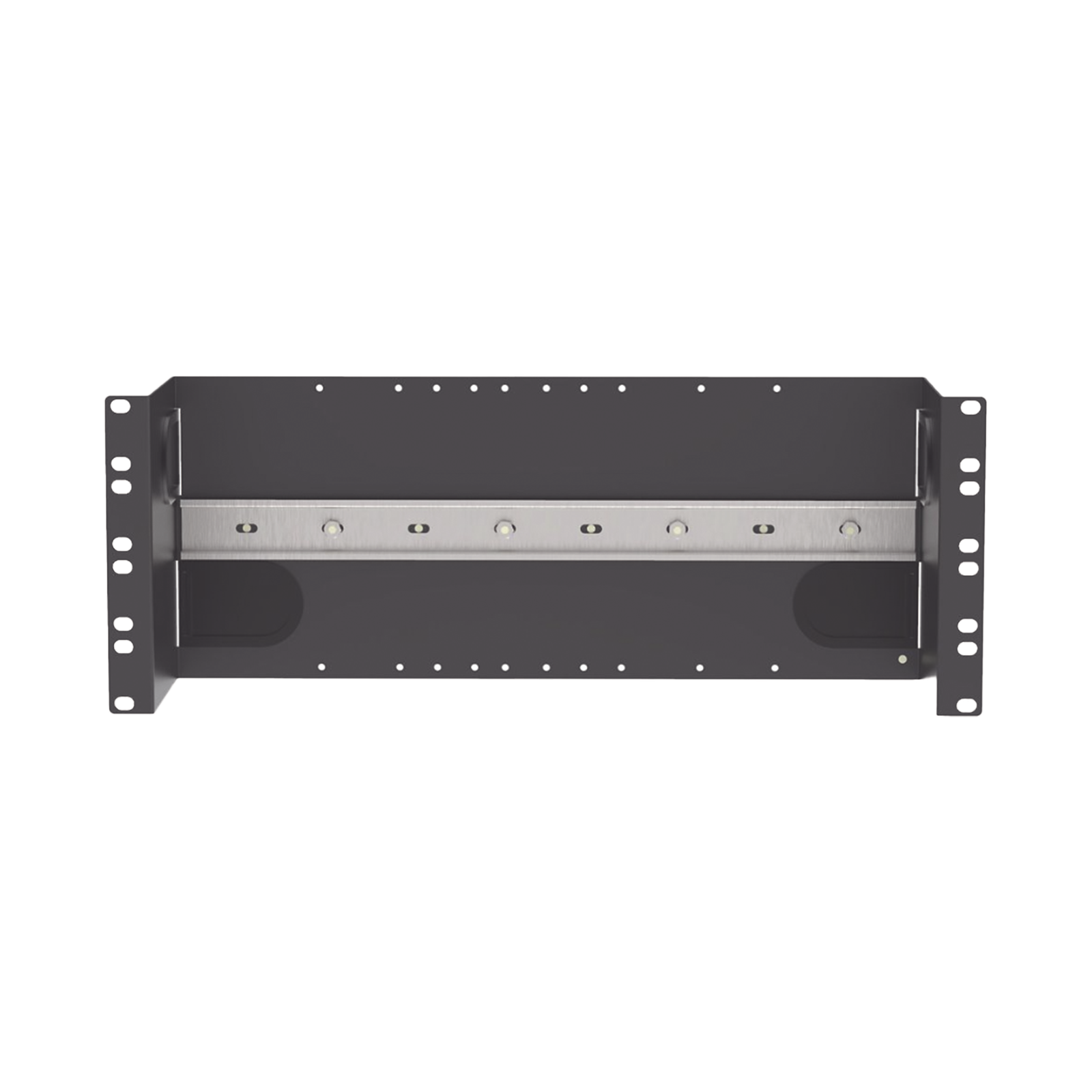 Soporte Industrial Para Instalar Equipos de Montaje en Riel DIN, Para Racks o Gabinetes Estándar de 19in, de 4UR, Color Negro
