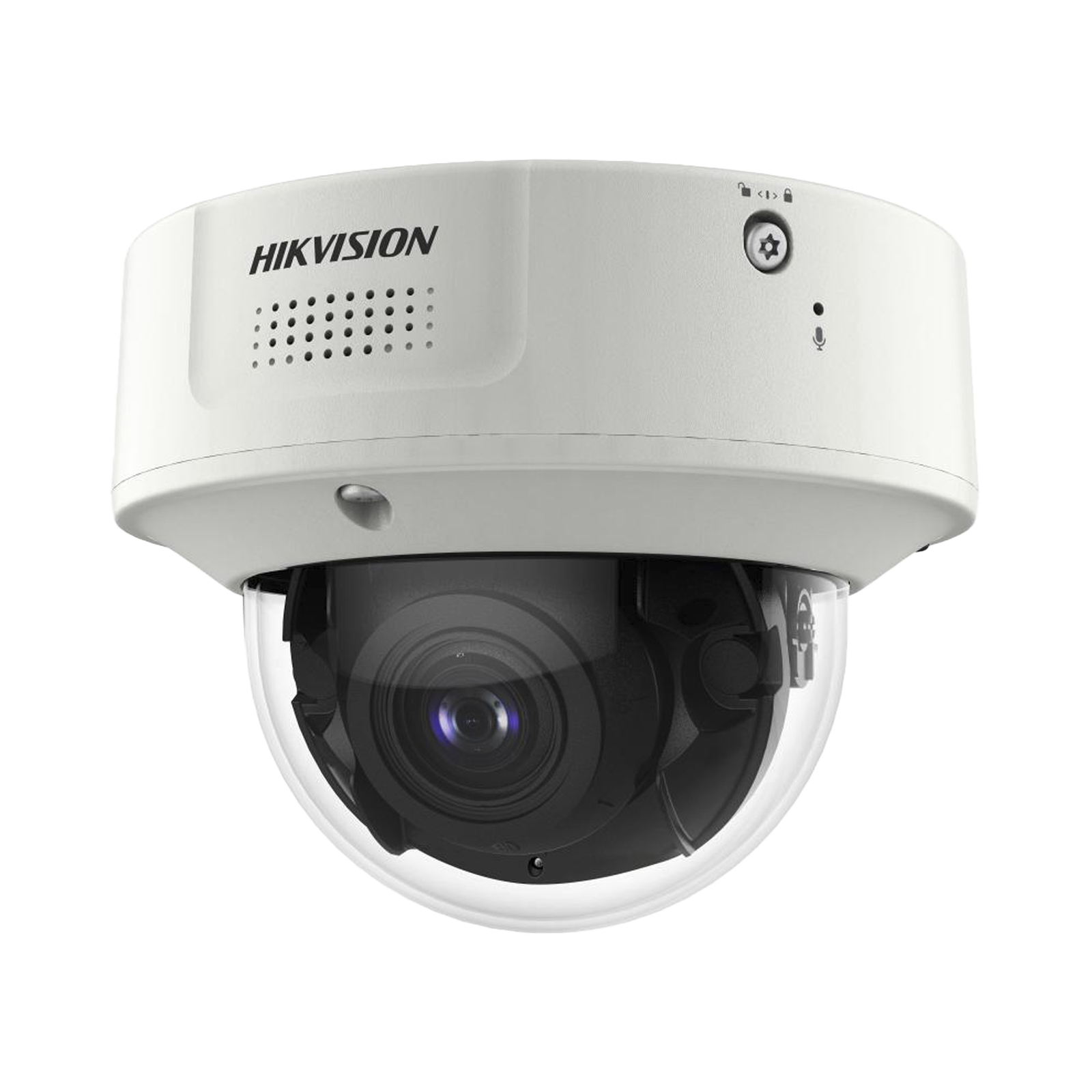 Domo IP 4 Megapixel / Lente Mot. 2.8 a 12 mm 2 / 40 mts IR EXIR / 2 Analiticos Simultaneos / DeepinView / 2 Micrófonos Integrados / IP67 / IK10 / H.265+ / WDR 150 dB / Captura Facial / Búsqueda por Atributos / Conteo de Personas