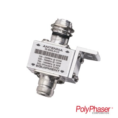 Protector Coaxial RF / 125-1000 MHz / 50 Ω / Conectores N Hembra / Bloqueo DC / 40 kA