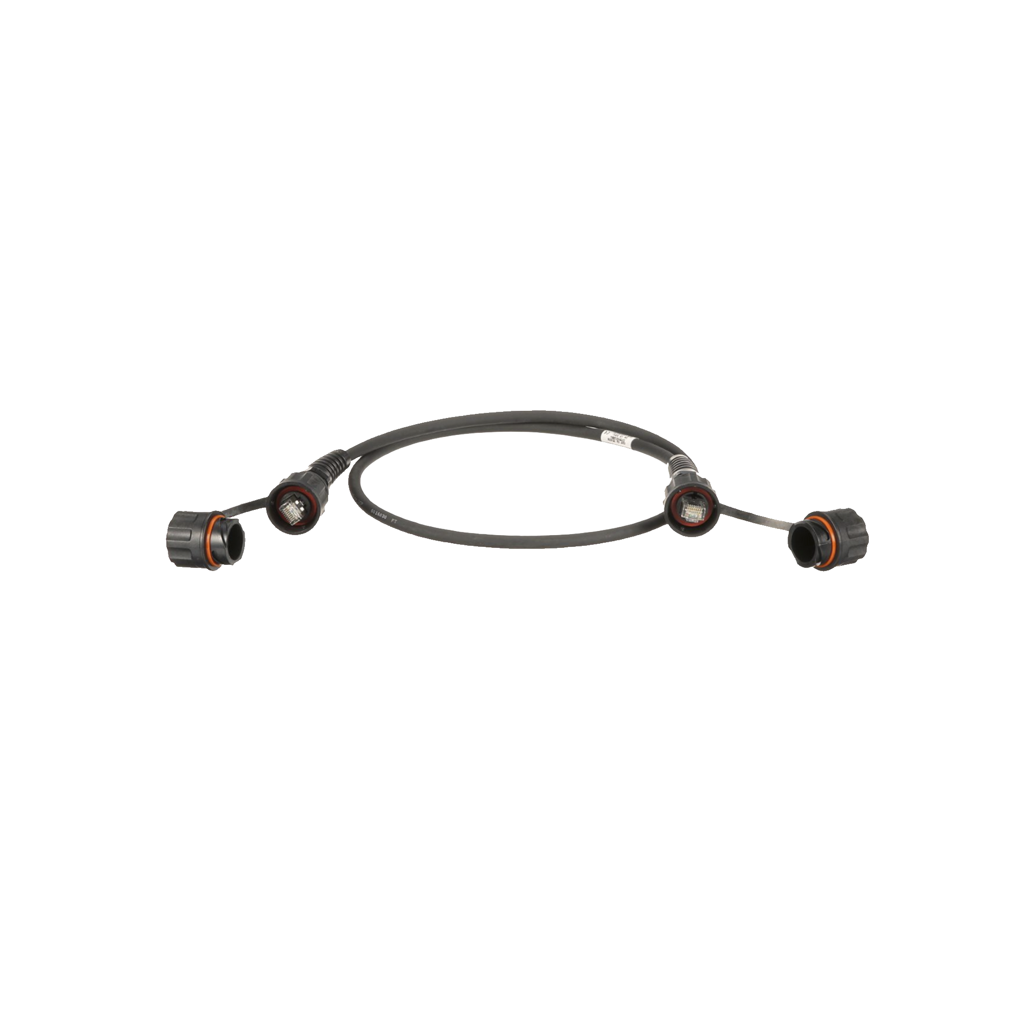Patch Cord Cat6A IndustrialNet, Blindado S/FTP, Con Plug Industrial y Tapa en Cada Extremo, 1 Metro (3.28 Pies)