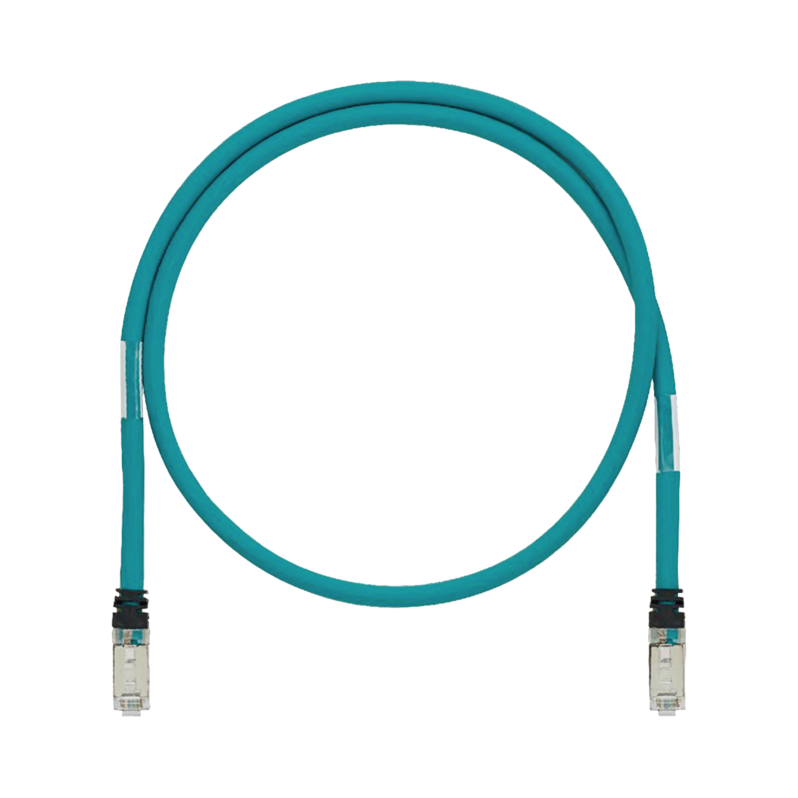 Patch Cord Cat5e de Grado Industrial 600V, Blindado SF/UTP, Calibre 24 AWG, Color Aqua, 2 Metros (6.56 Pies)