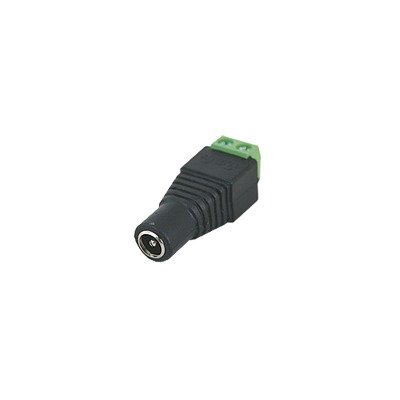Adaptador Hembra Tipo Jack de 3.5 mm Polarizado de 12 Vcc / Terminales Tipo Tornillo / Polarizado (+/-) / Ideal para Cámaras de Video Vigilancia