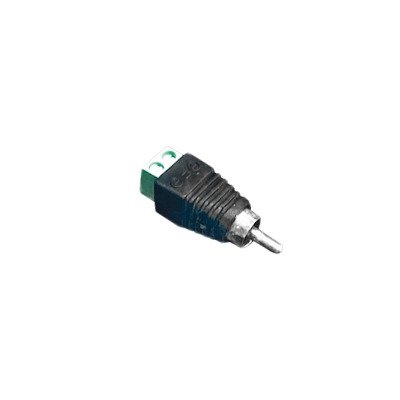 Adaptador RCA Macho Tipo Jack Polarizado / Terminales Tipo Tornillo / Polarizado (+/-) / Recomendado para Video y Audio en Sistemas de Video Vigilancia a 2 Hilos