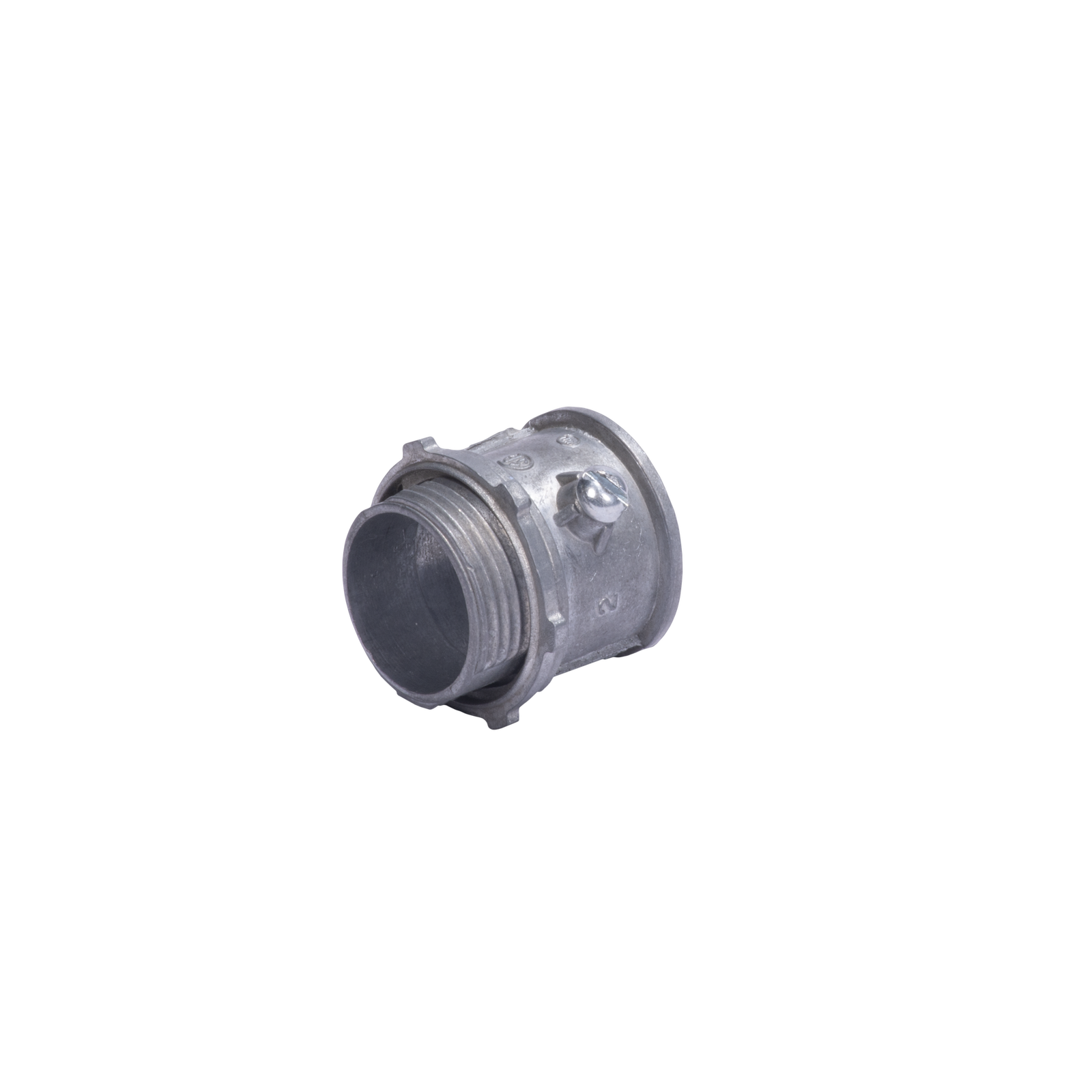 Conector 3/4" (19mm) pared delgada con tornillo tipo americano galvanizado etiqueta verde