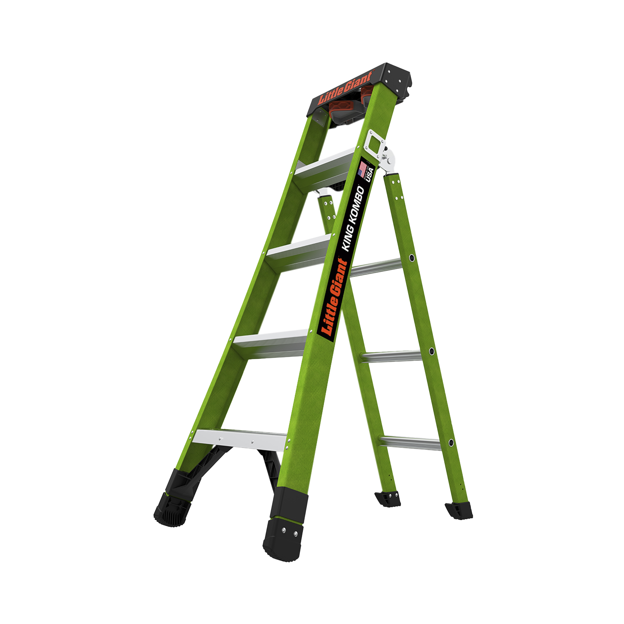 Escalera de Tijera 3 en 1 de 1.5 Metros, Fibra de Vidrio (SKU13906-001). Hecha en E.U.A. (Versión 2.0)