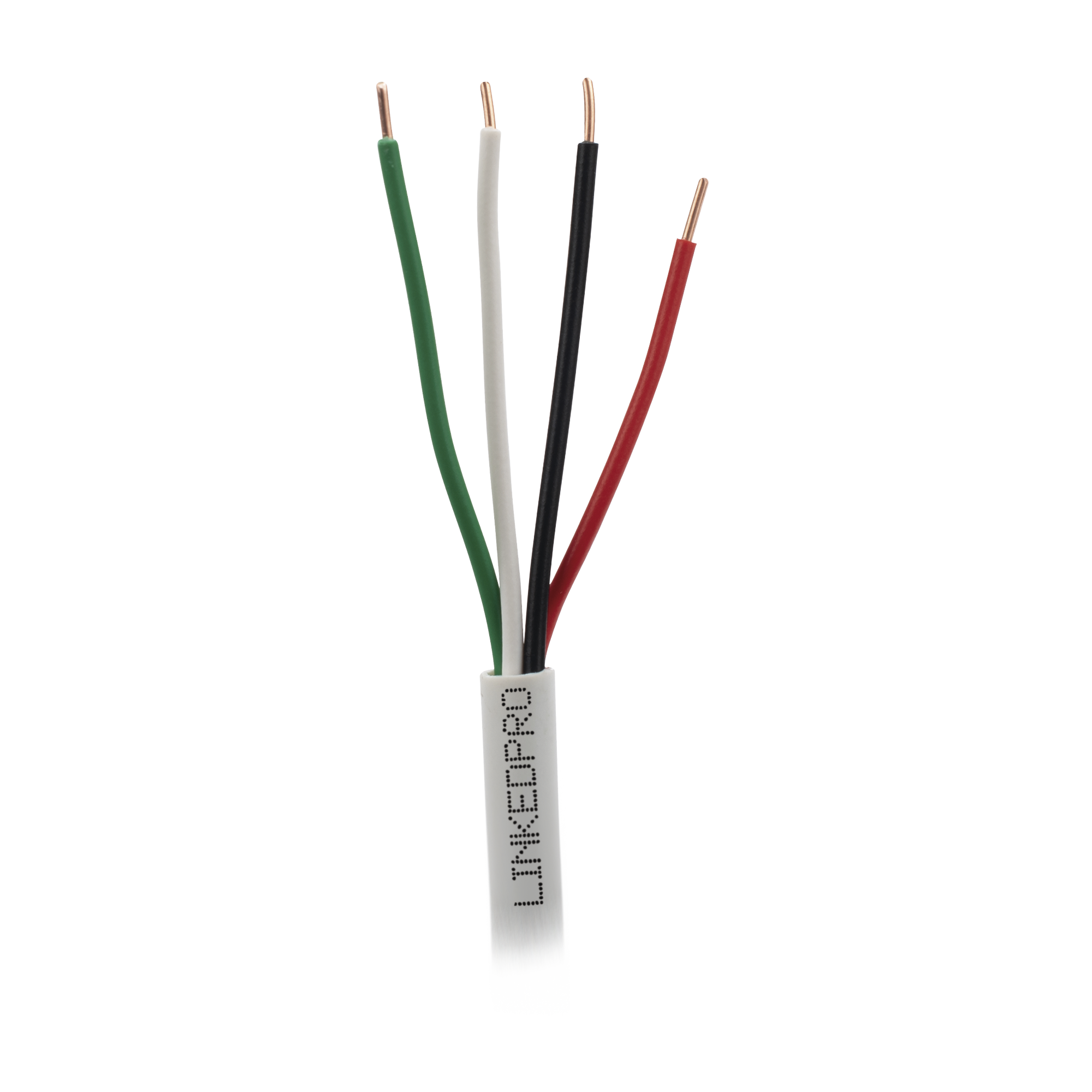 Bobina de Cable 305 Metros (1000 Pies): 4 x 22 AWG, Color Blanco, CM, Para Sistemas de Seguridad y Alarmas