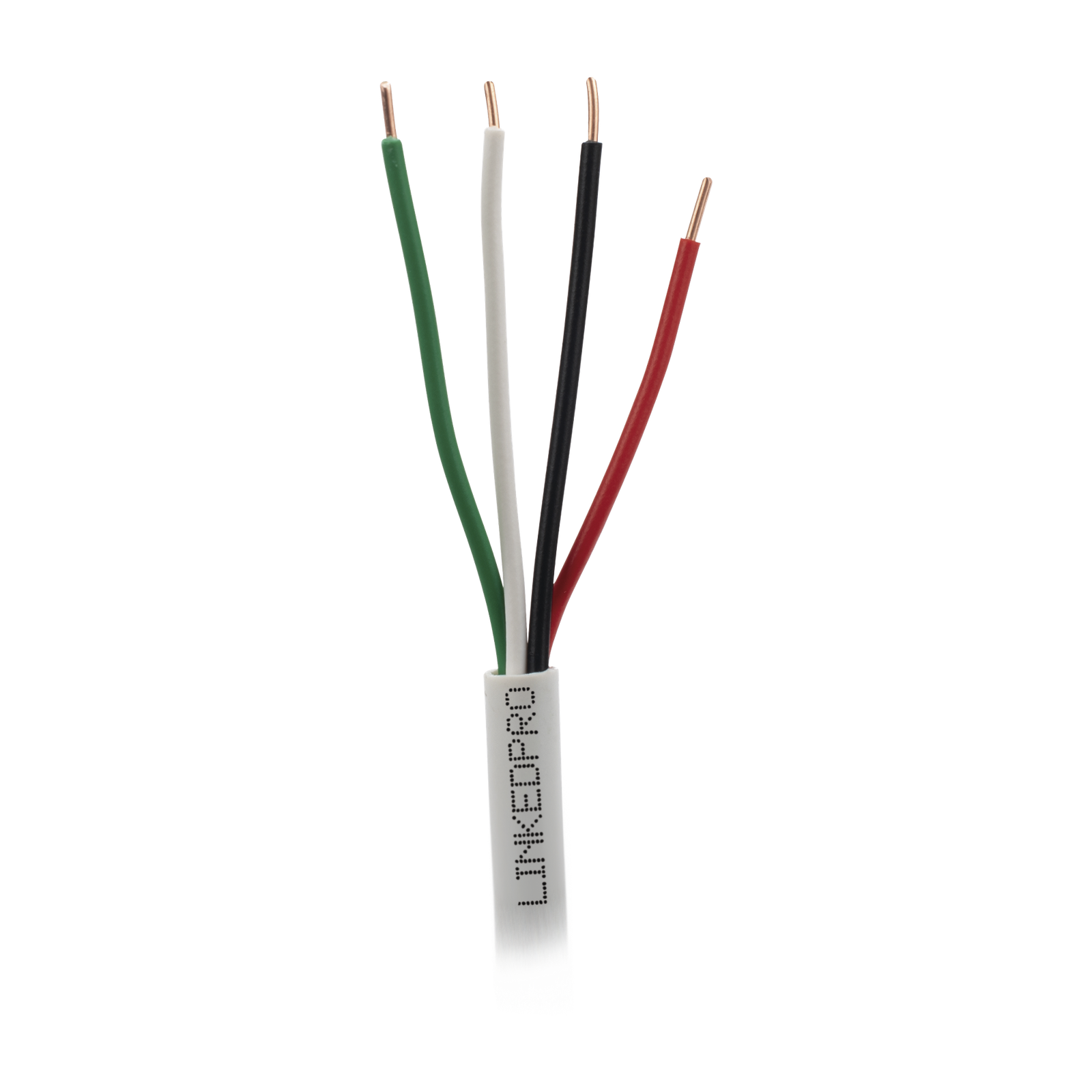Bobina de 305 Metros (1000 Pies) / Alambre de Cobre 4 x 18 AWG / Color Blanco / CM / Para Sistemas de Seguridad y Alarmas