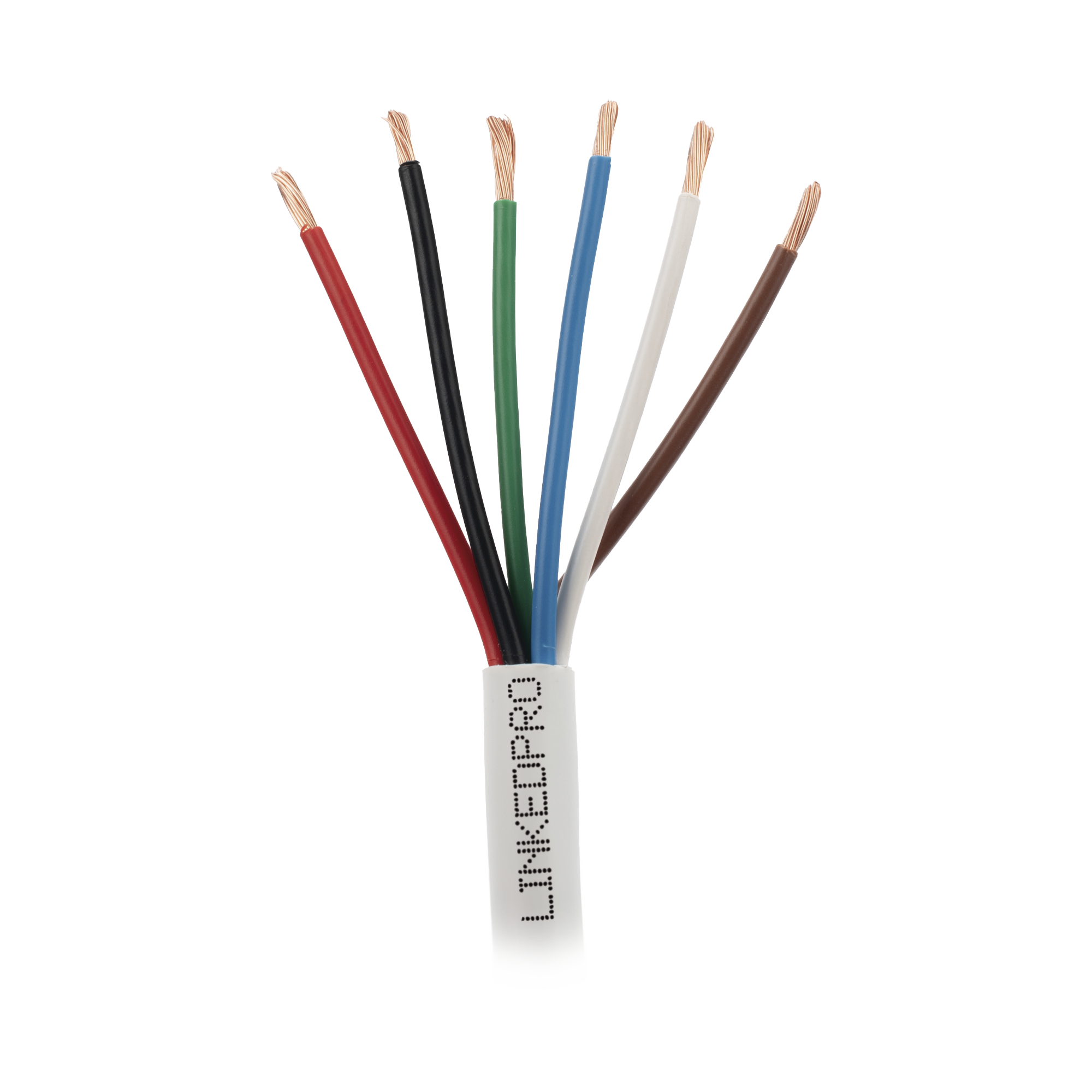 Bobina de 305 Metros (1000 Pies) / Alambre de cobre / 6 x 18 AWG / Color Blanco / CMR / Para Sistemas de Seguridad y Alarmas