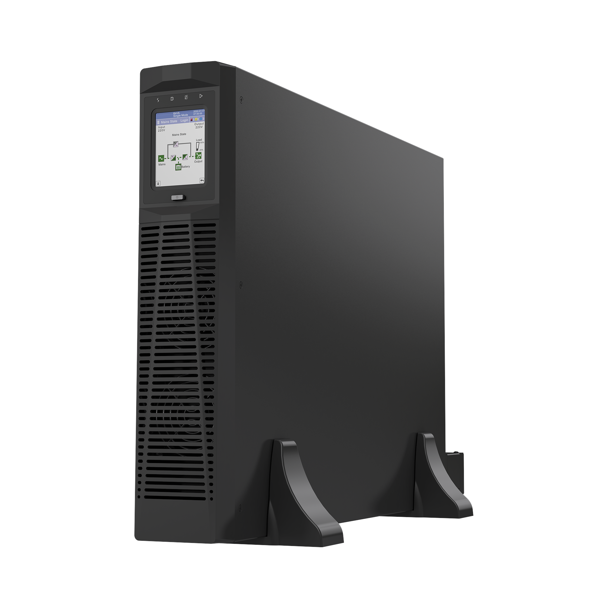 UPS Rack-Torre 6KVA / 5.4kW Entrada s 220VCA, Salida 220VCA (Fase Única), 2 Unidades Rack, Equipo de Largo Tiempo de Operación con Respaldo