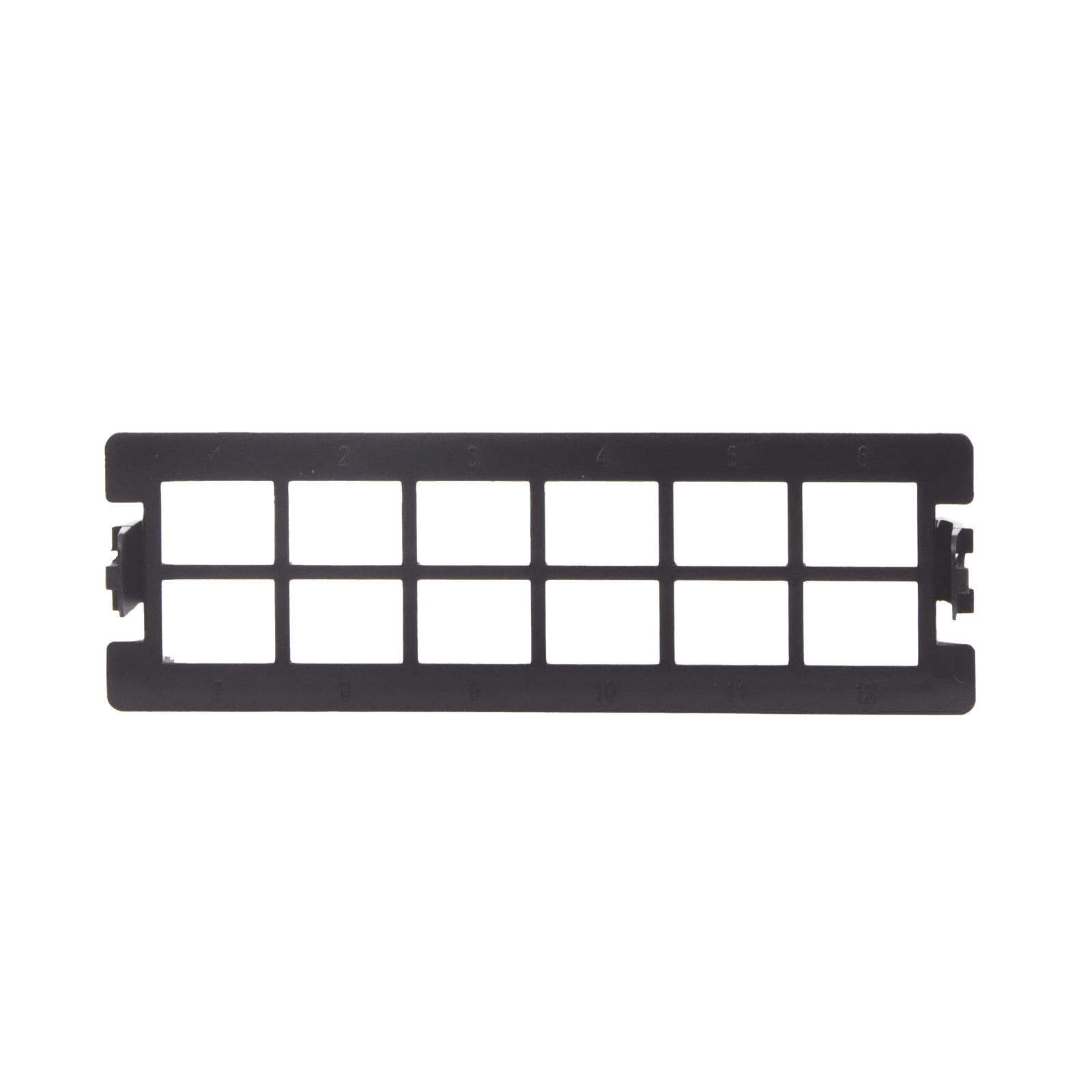 Placa Acopladora Vacía para Distribuidor de Fibra Óptica LP-ODF-8024, Acepta 12 Acopladores SC Simplex o 12 Acopladores LC Duplex, Color Negro
