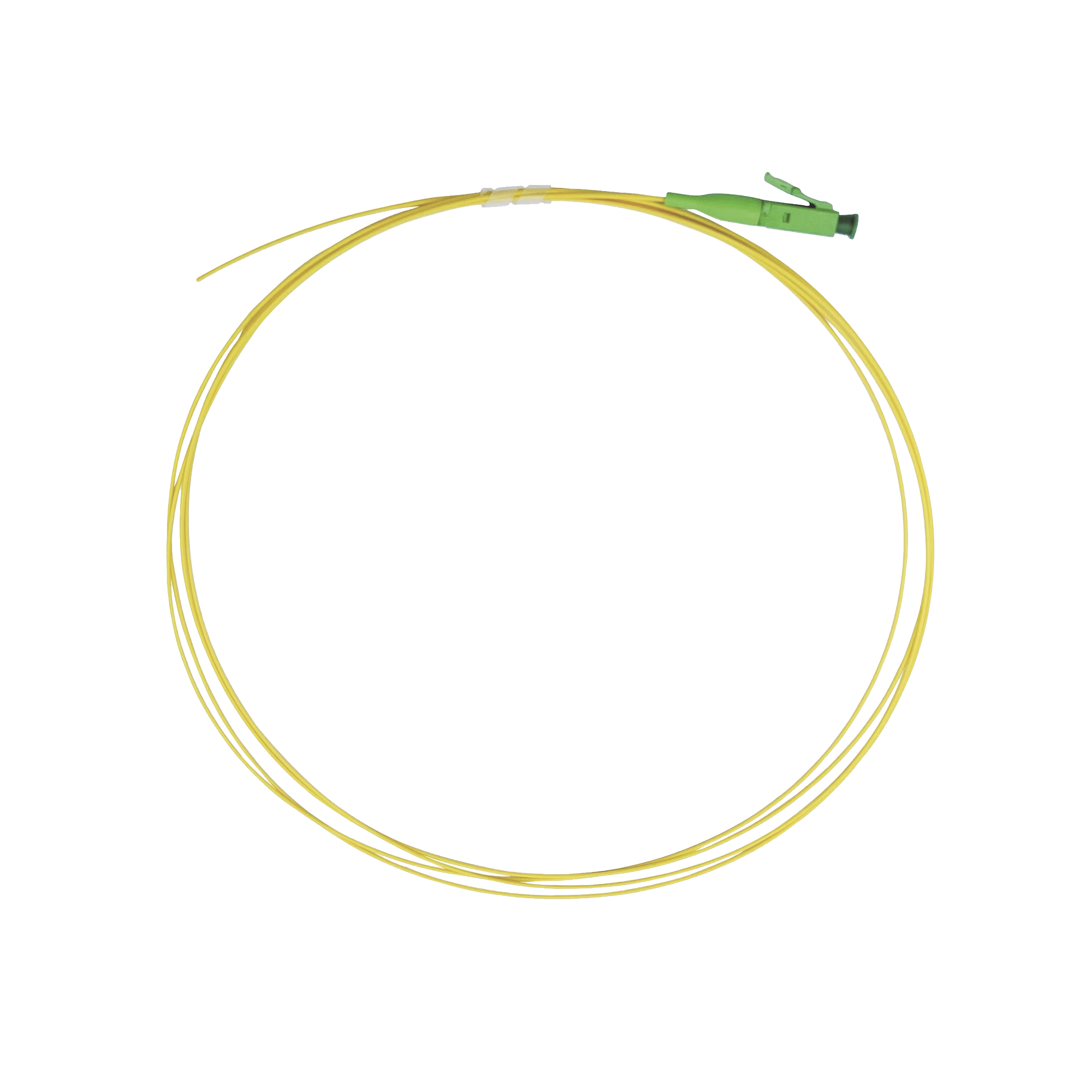 Pigtail de Fibra Óptica Monomodo LC/APC, Simplex de 1 Metro (3.28 Pies)