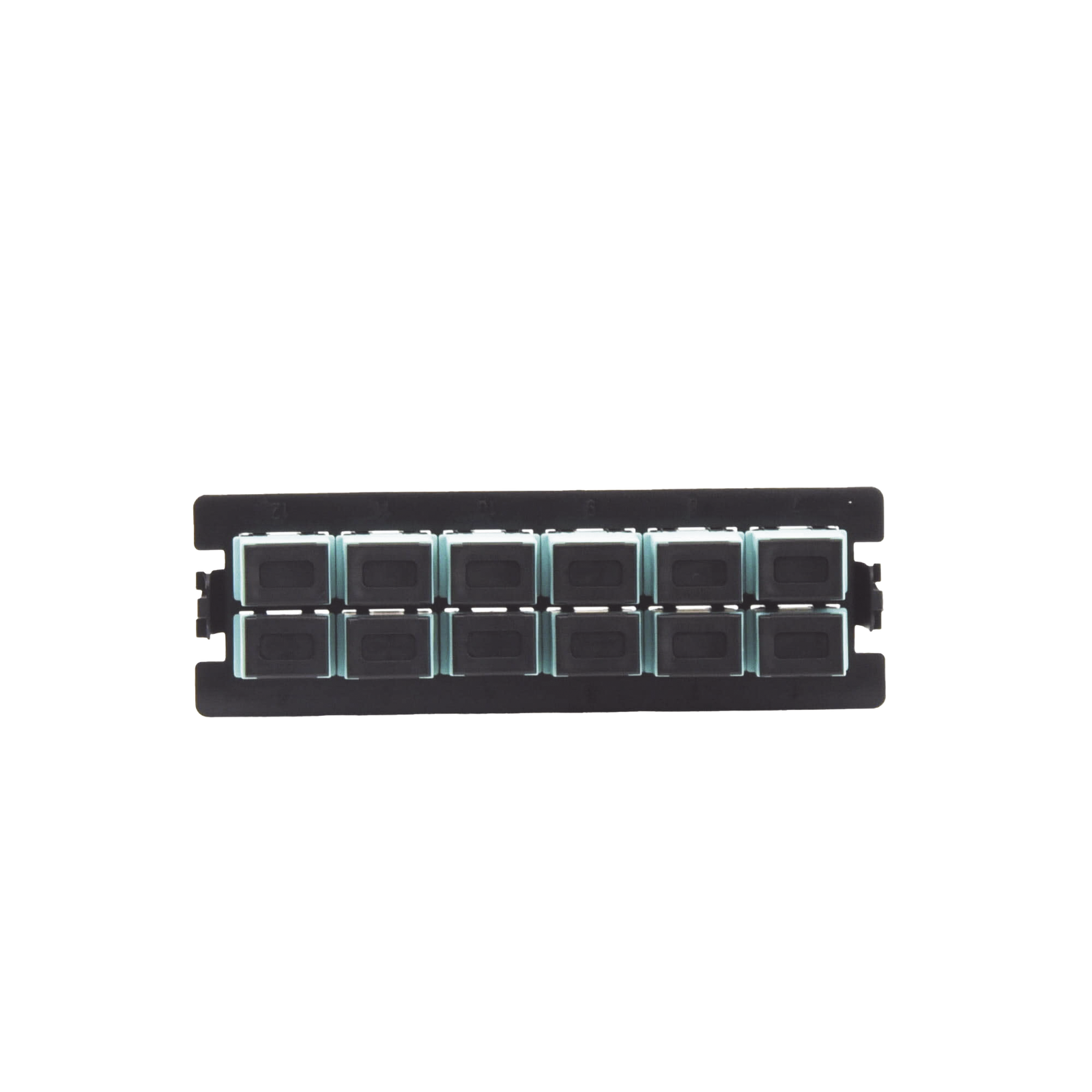 Placa Acopladora para Distribuidor de Fibra Óptica LP-ODF-8024, Incluye 12 Acopladores SC Simplex para Fibra Multimodo (12 Fibras)