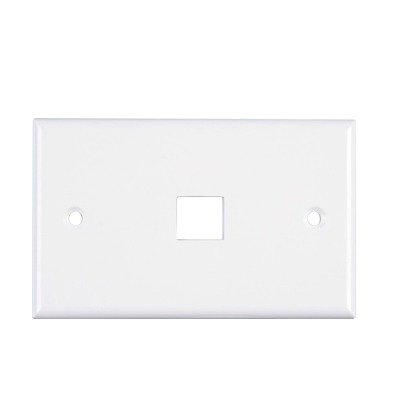Placa de Pared de 1 Puerto, Keystone, Color Blanco
