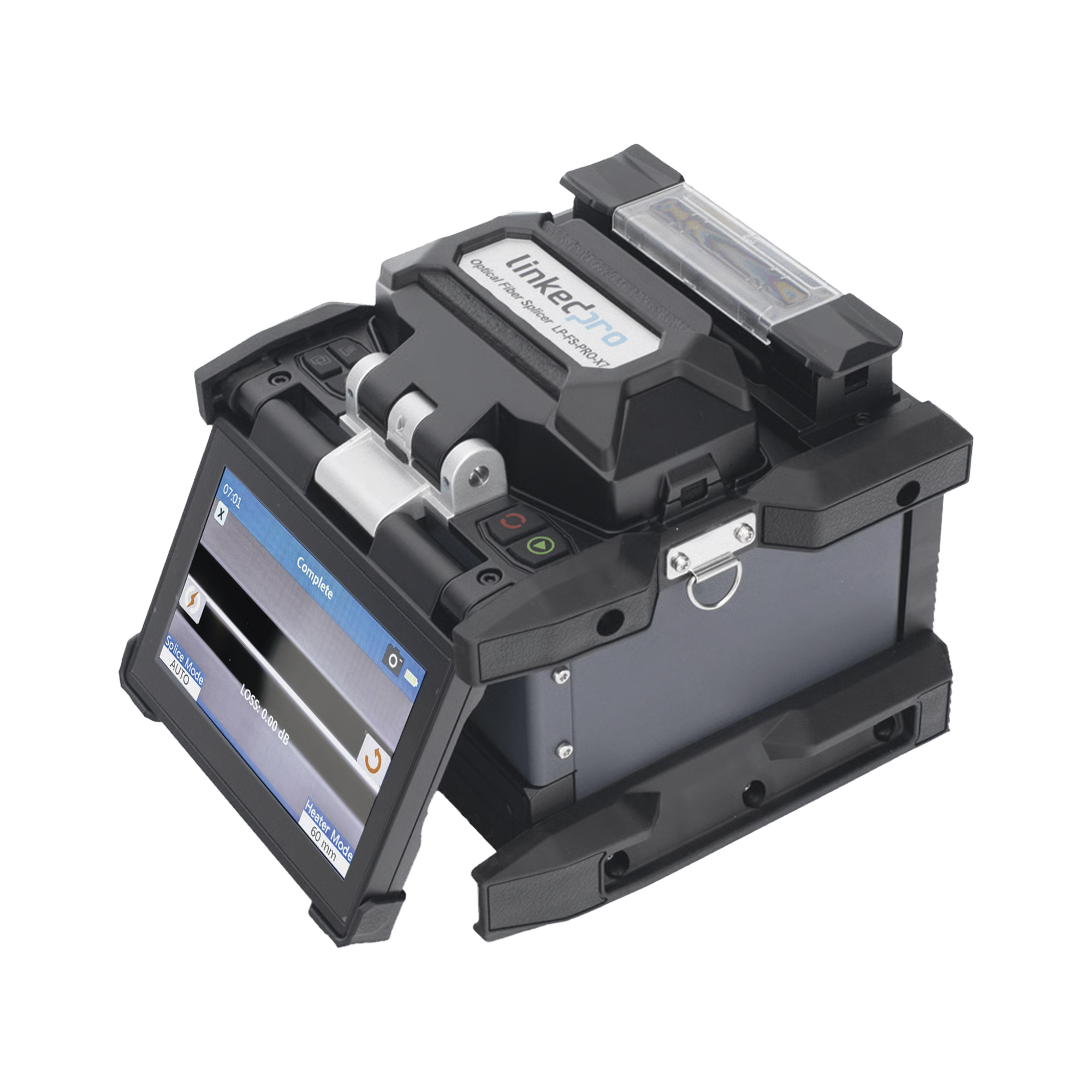 Fusionadora de Fibra Óptica con GPS para Fibra Óptica Multimodo y Monomodo / Alineación por Núcleo / 6 Motores para Mejor Precisión en el Empalme / Capacitación básica virtual gratuita