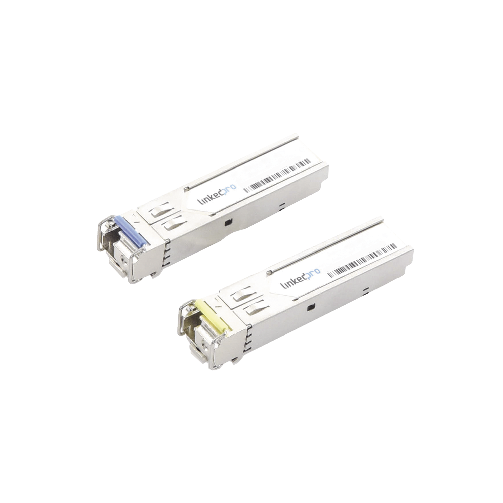 Transceptores Ópticos Industriales Bidireccionales SFP (Mini-Gbic) / Monomodo 1310 & 1550 nm / 1.25 Gbps / 1000BASE-BX / Conector LC/UPC Simplex / DDM / Hasta 40 km / 2 Piezas