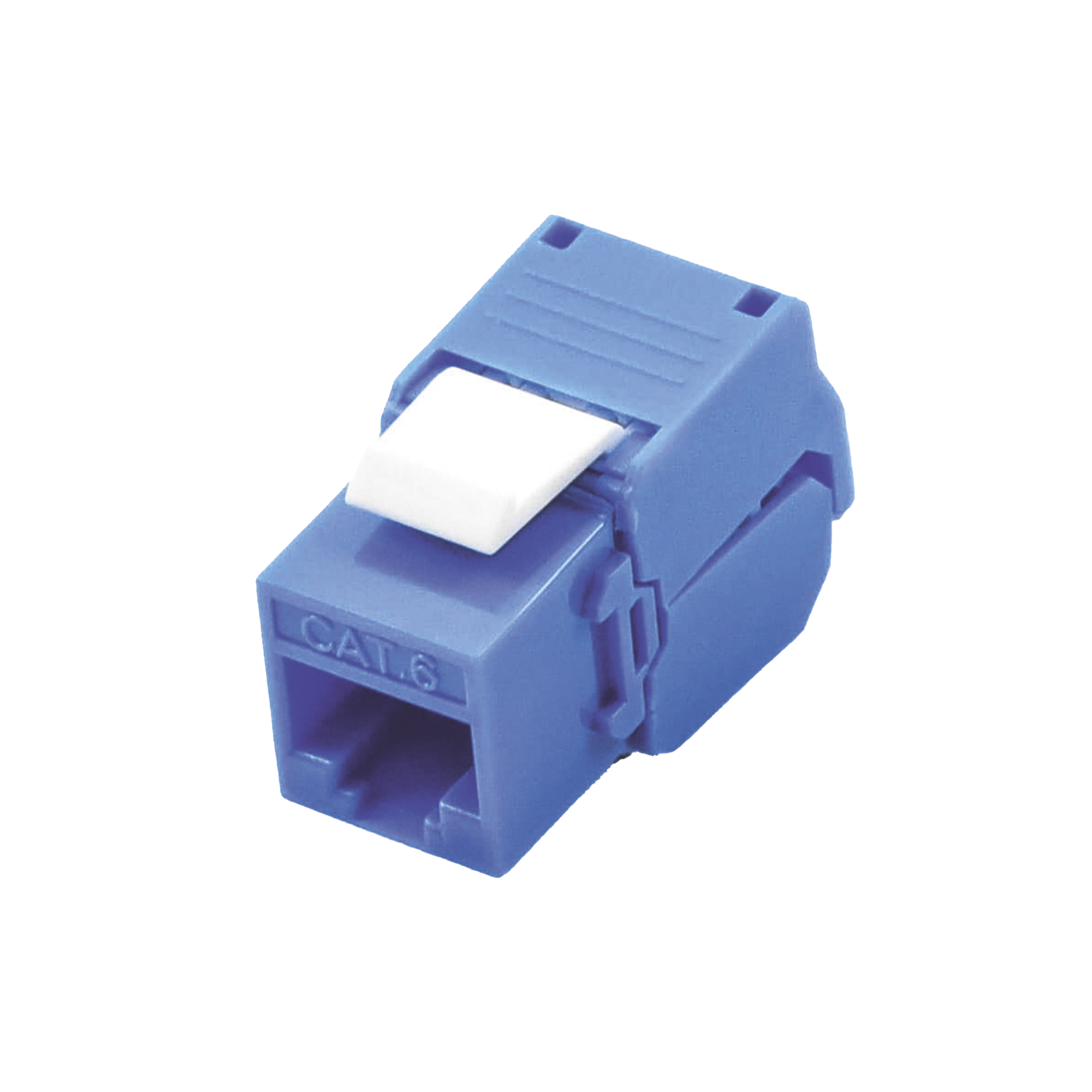 Módulo Jack Keystone Cat6 (Toolless), con Terminación en Ángulo 180 Grados Color Azul, Compatible con Faceplate y Patchpanel Linkedpro
