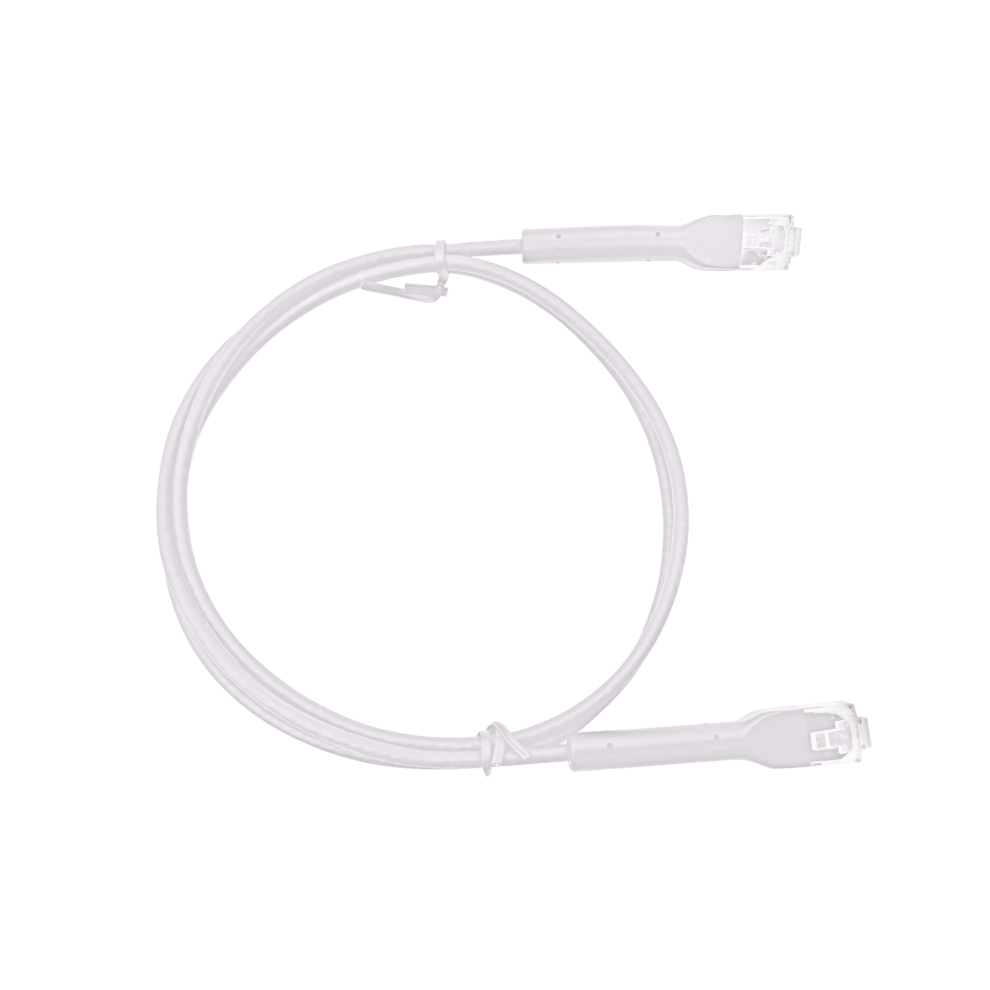 Mini Patch Cord Cat6 Ultra Slim 20 cm (7.87 Pulgadas) Blanco ? Ahorra Espacio sin Organizadores, con Bota Flexible