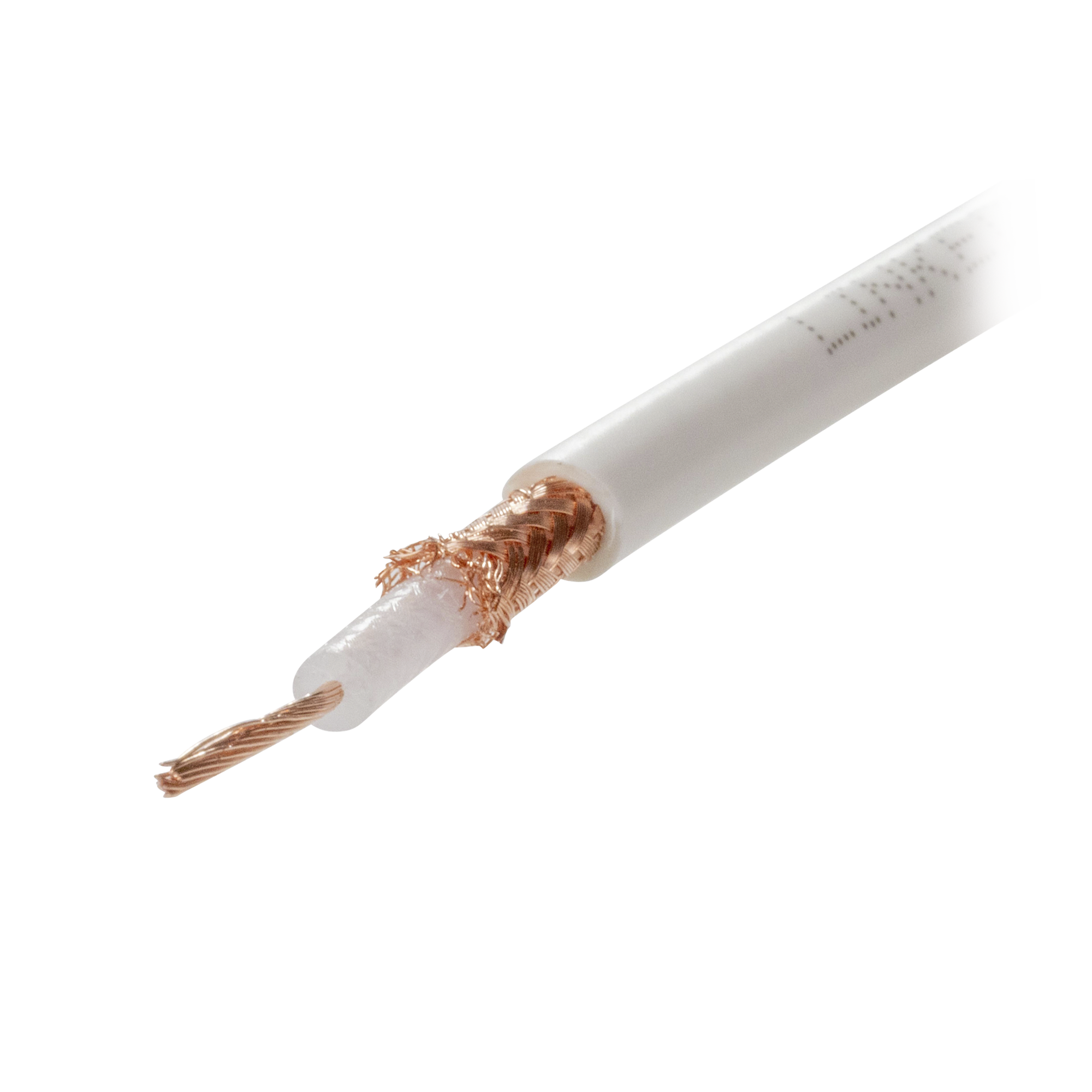 Carrete de 100 Metros (328.08 Pies) de Cable Tipo RG58AU, con Forro Blanco