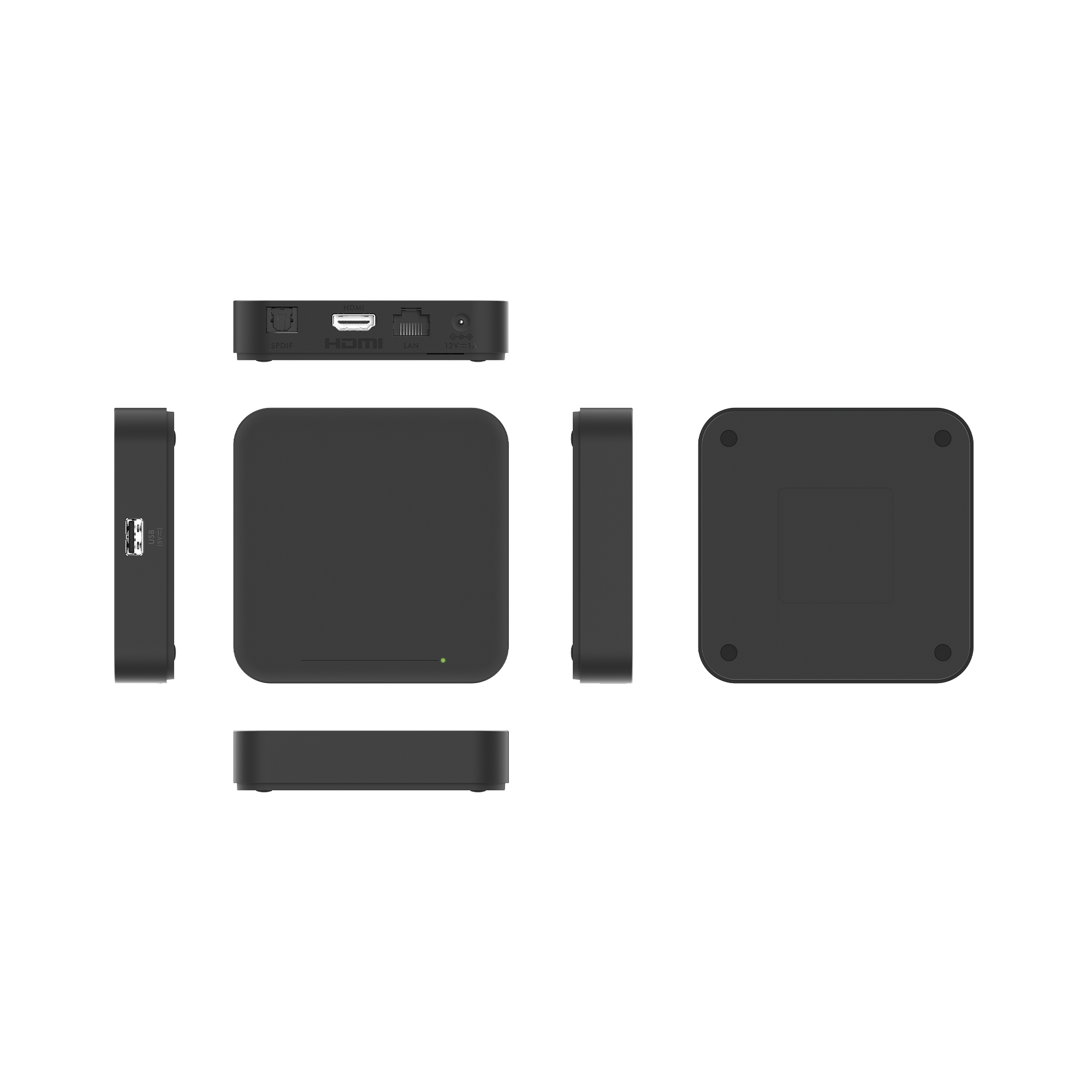 TV Box Android UHD, Compatible con Google TV , Conexión WiFi en 2.4 y 5 GHz, Puerto LAN RJ45, Puerto  HDMI.