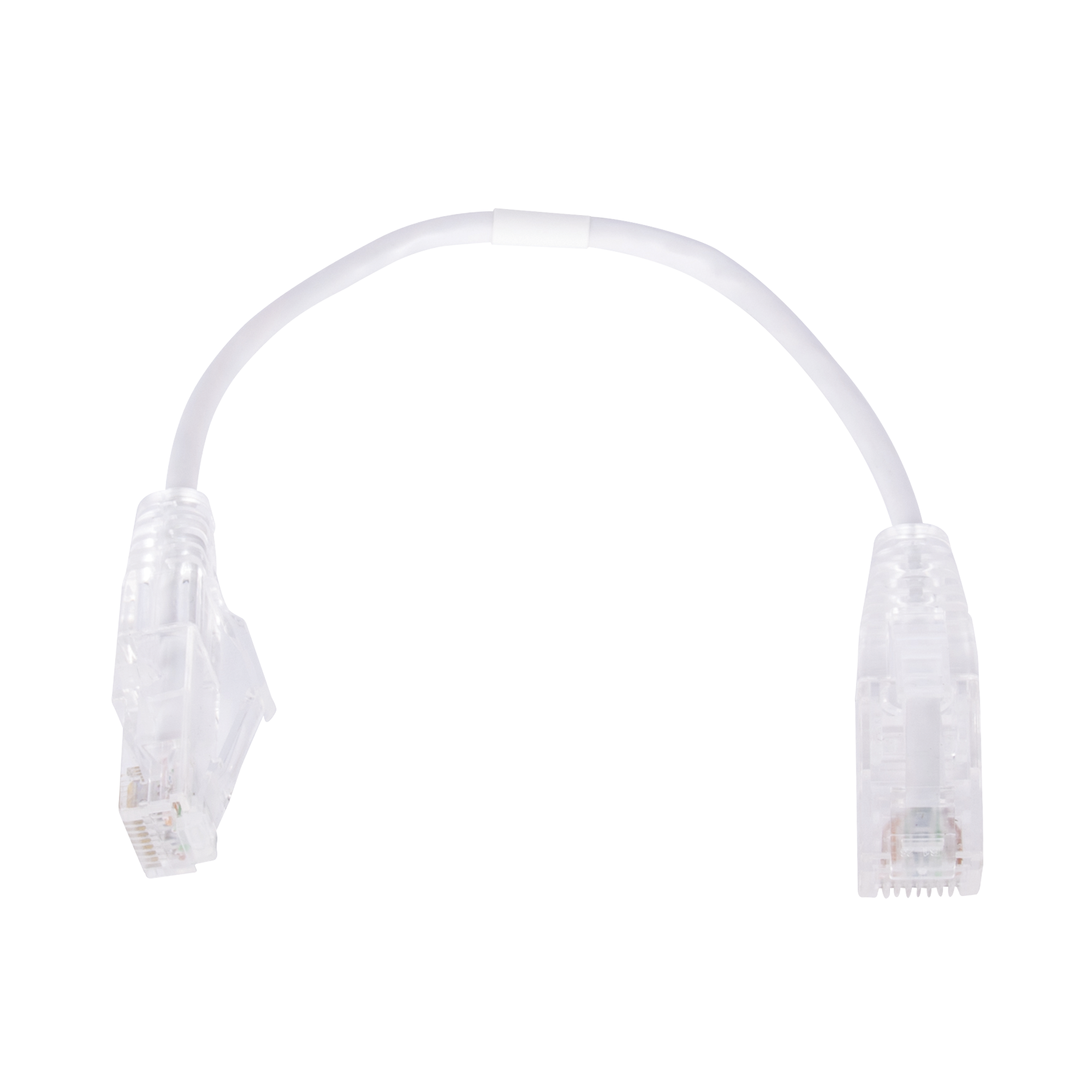 Cable de Parcheo Slim UTP Cat6 - 20 cm (7.87 Pulgadas) Blanco Diámetro Reducido (28 AWG)
