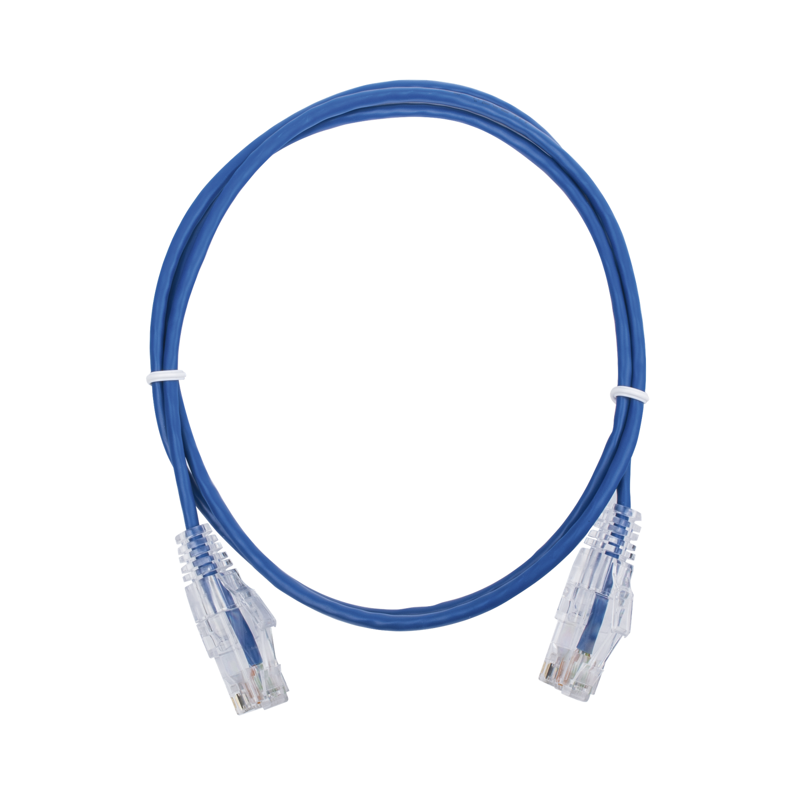 Cable de Parcheo Slim UTP Cat6 - 1 Metro (3.28 Pies), Azul, Diámetro Reducido (28 AWG)