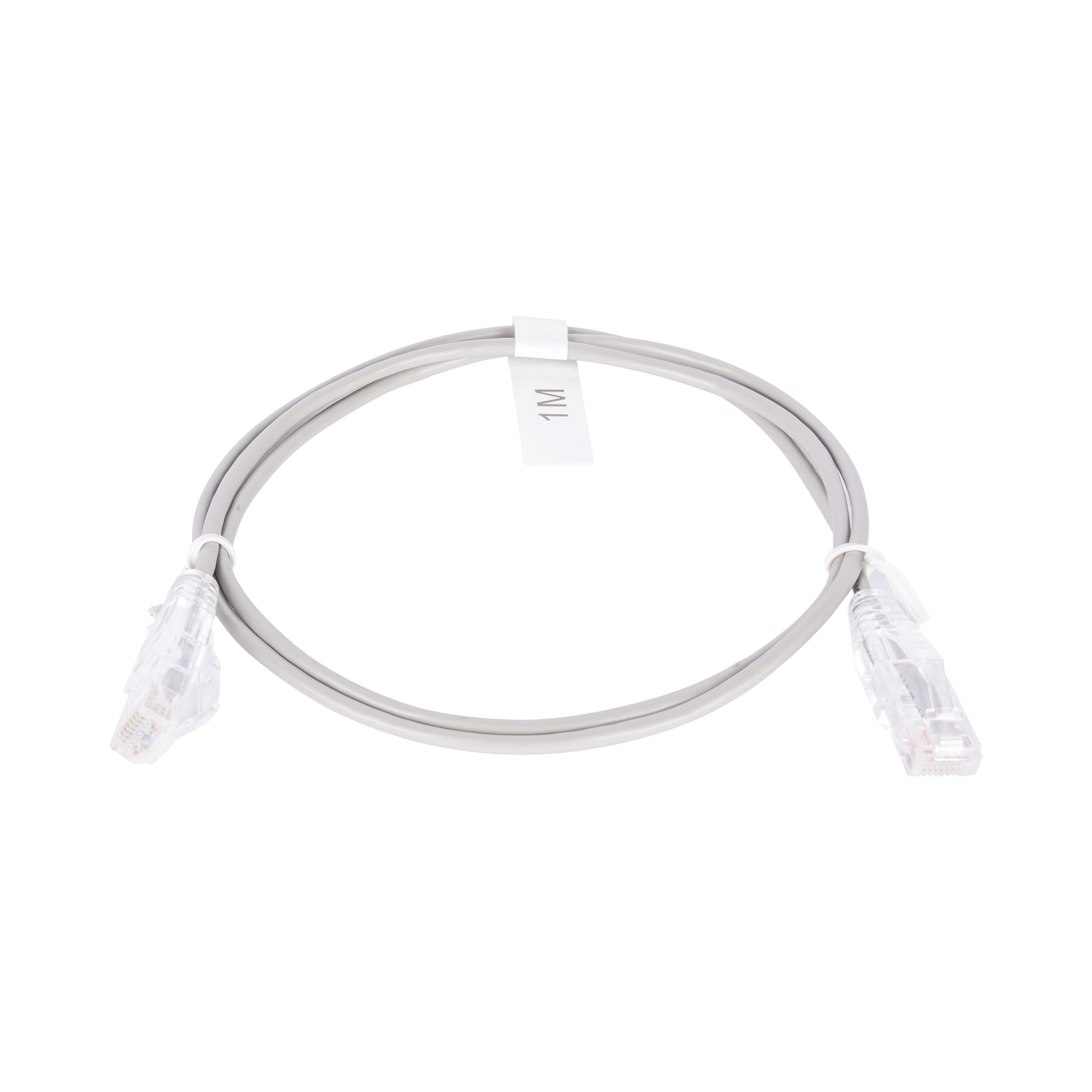 Cable de Parcheo Slim UTP Cat6 - 1 Metro (3.28 Pies), Gris, Diámetro Reducido (28 AWG)