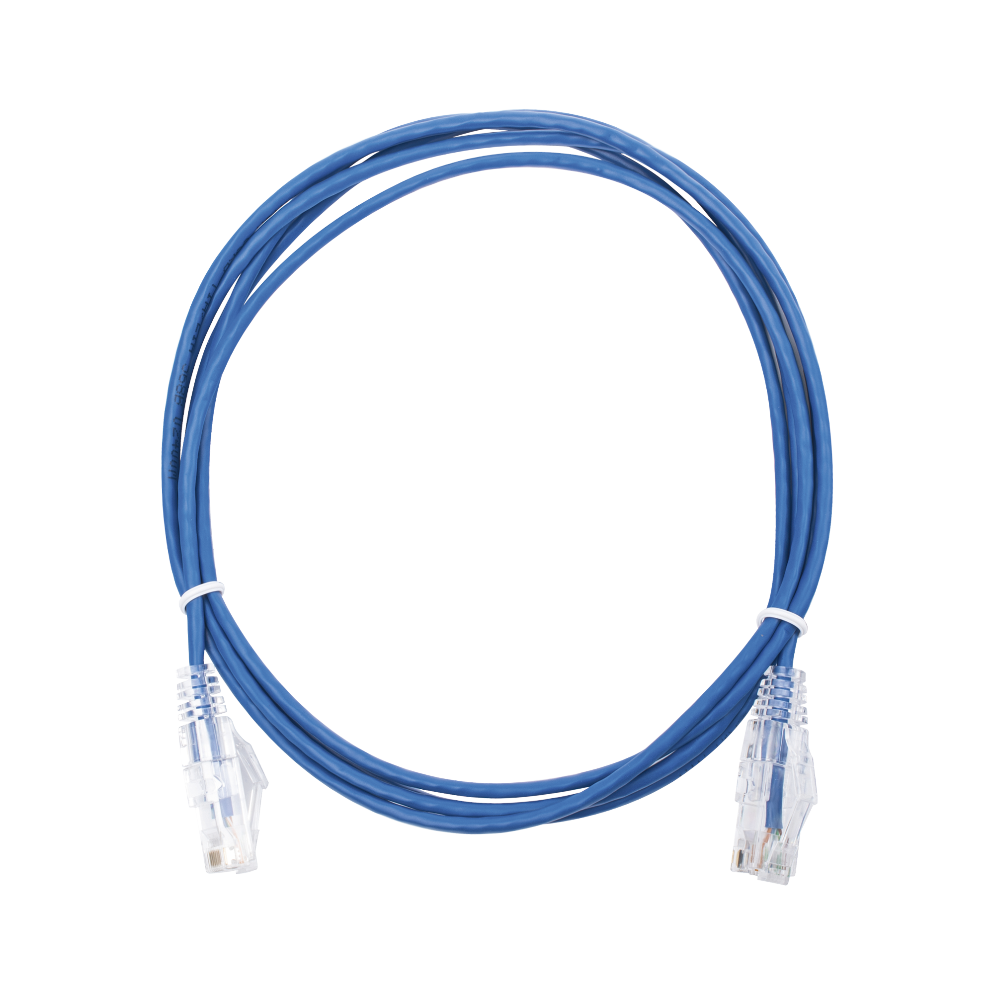 Cable de Parcheo Slim UTP Cat6 - 2 Metros (6.56 Pies) Azul Diámetro Reducido (28 AWG)