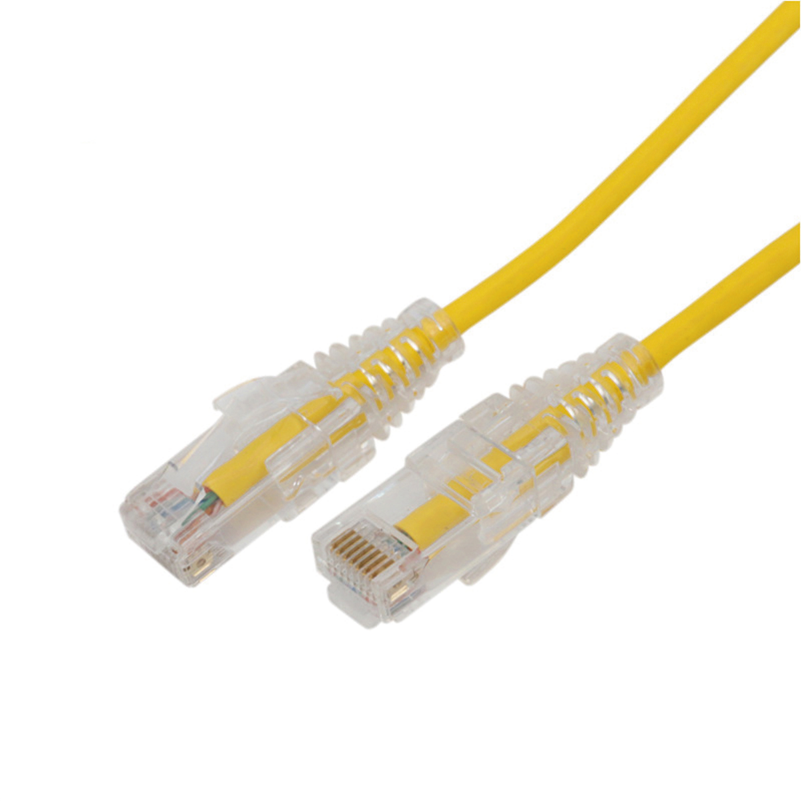 Cable de Parcheo Slim UTP Cat6A - 1 Metro (3.28 Pies) Amarillo, Diámetro Reducido (28 AWG)
