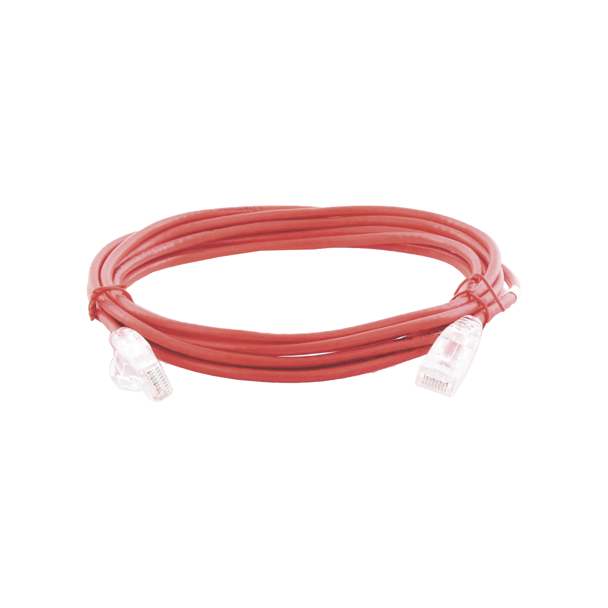 Cable de Parcheo Slim UTP Cat6A - 3 Metros (9.84 Pies) Rojo, Diámetro Reducido (28 AWG)