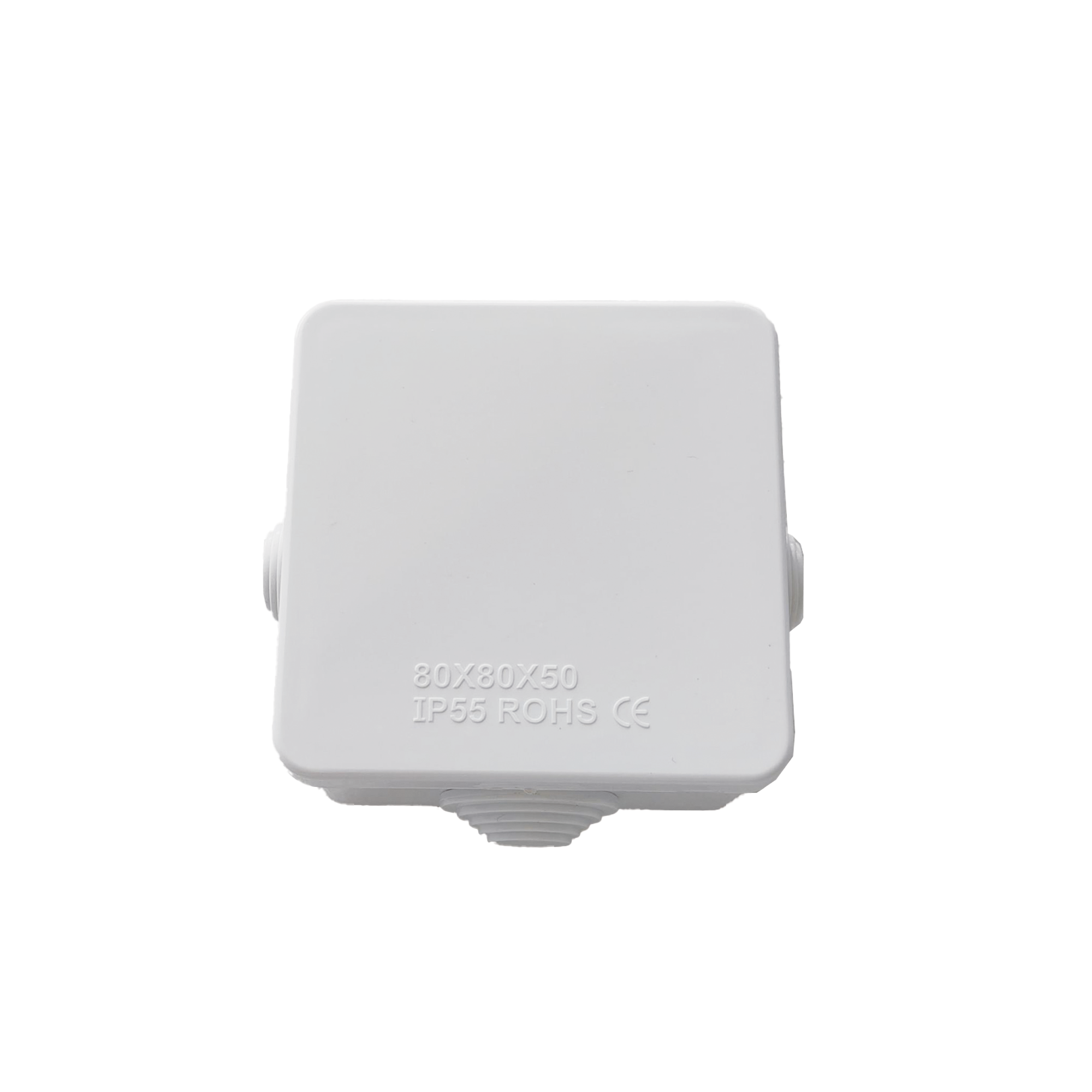Caja de Conexiones Impermeable IP55 con 4 Entradas, 80 x 80 x 50 mm, para Instalaciones Industriales, Comerciales y Residenciales, Incluye Tornillería para su Instalación