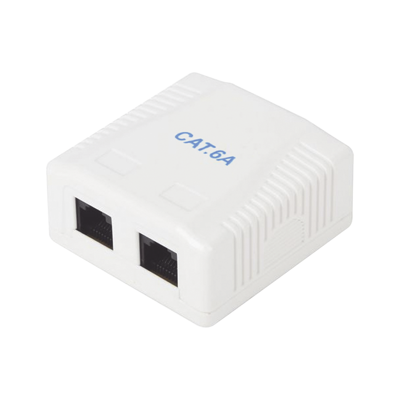 Caja de Pared con 2 Puertos, Incluye 2 Jacks UTP Cat6A
