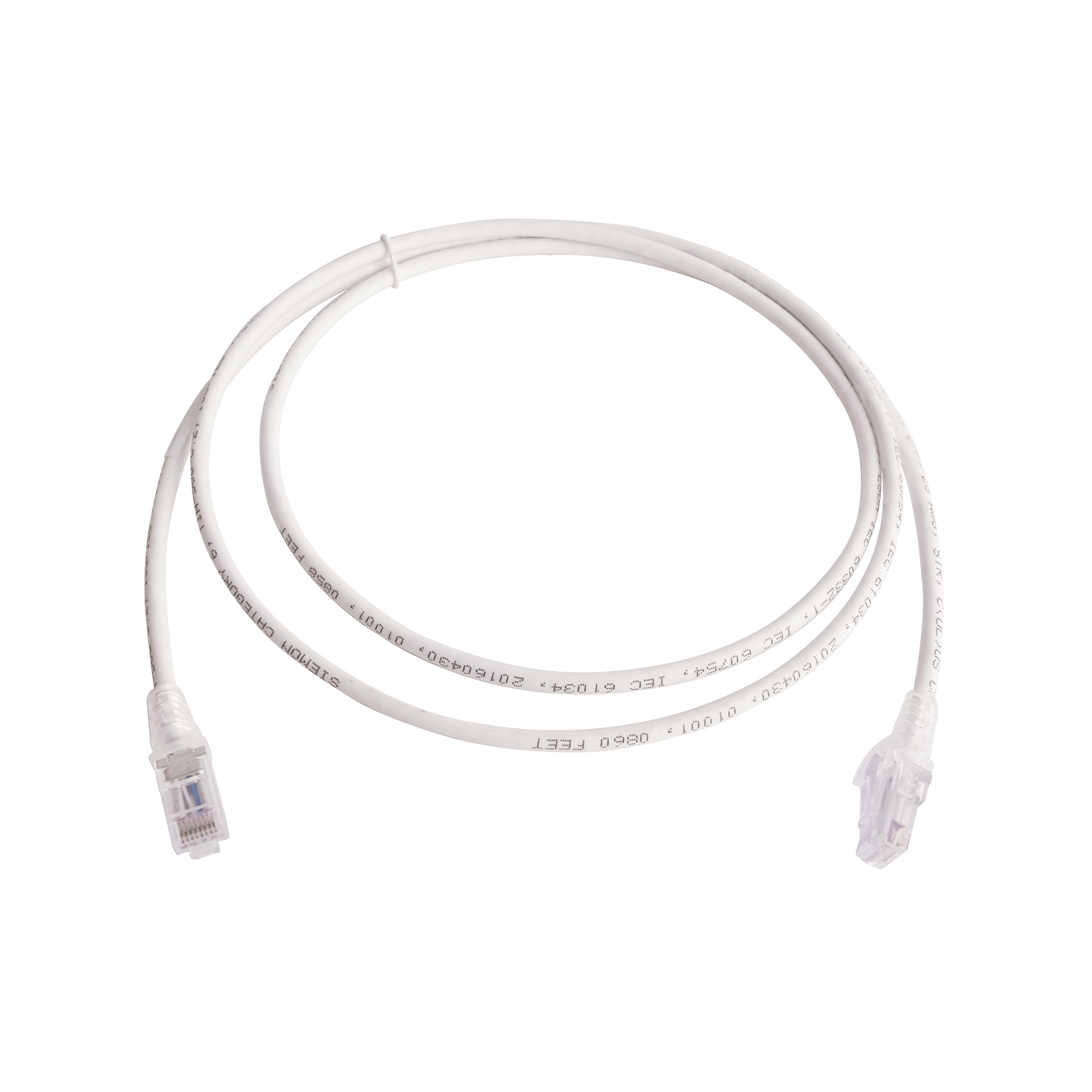Patch Cord MC6 Modular Cat6 UTP, CM/LS0H, 1.52 Metros (5 Pies), Color Blanco, Versión Bulk (Sin Empaque Individual)