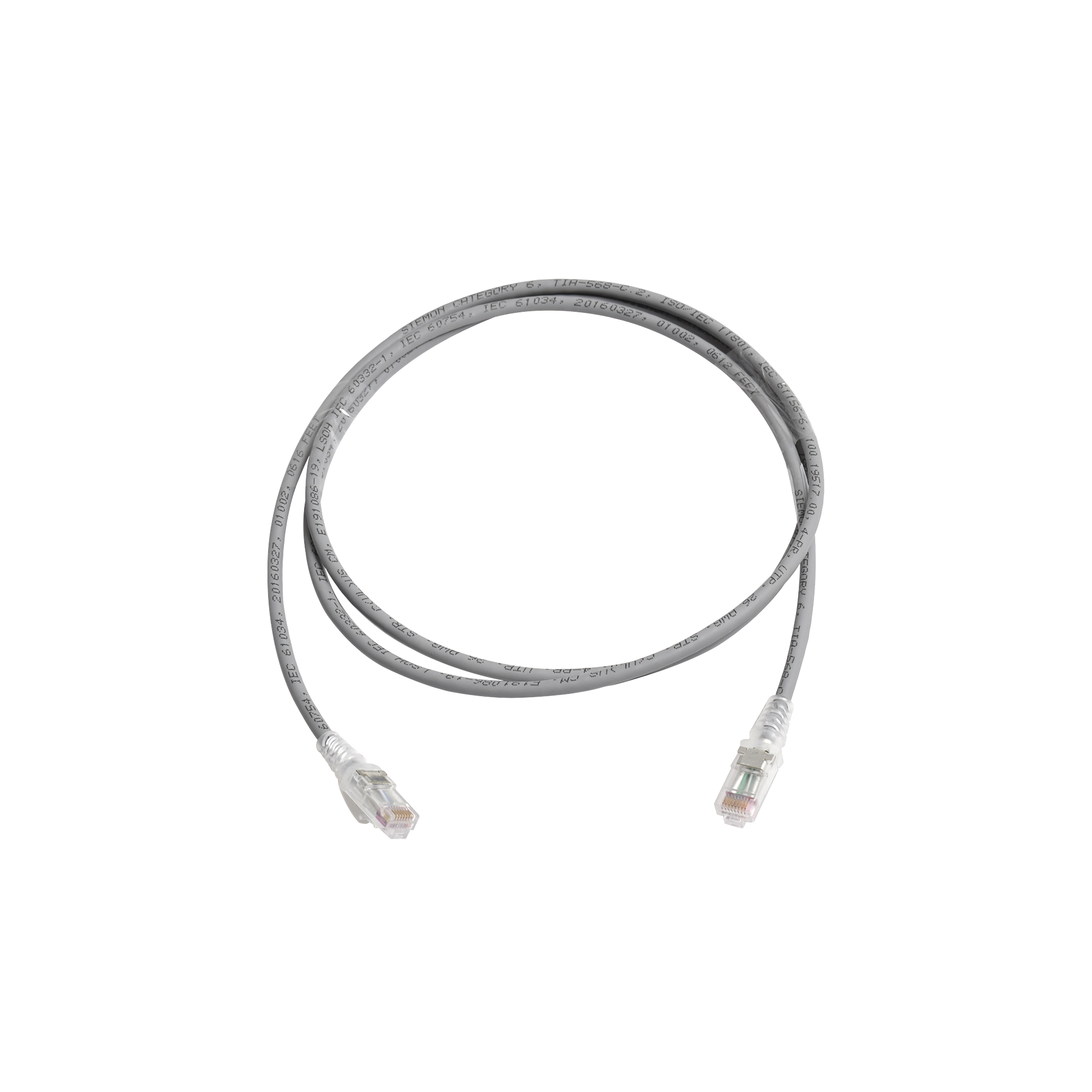 Patch Cord MC6 Modular Cat6 UTP, CM/LS0H, 1.52 Metros (5 Pies), Color Gris