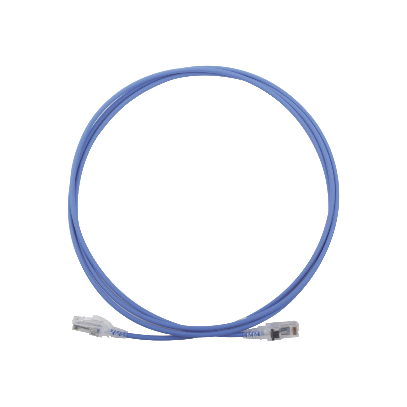 Patch Cord MC6 Modular Cat6 UTP, CM/LS0H, 2.13 Metros (7 Pies), Color Azul, Diámetro Reducido (28AWG)