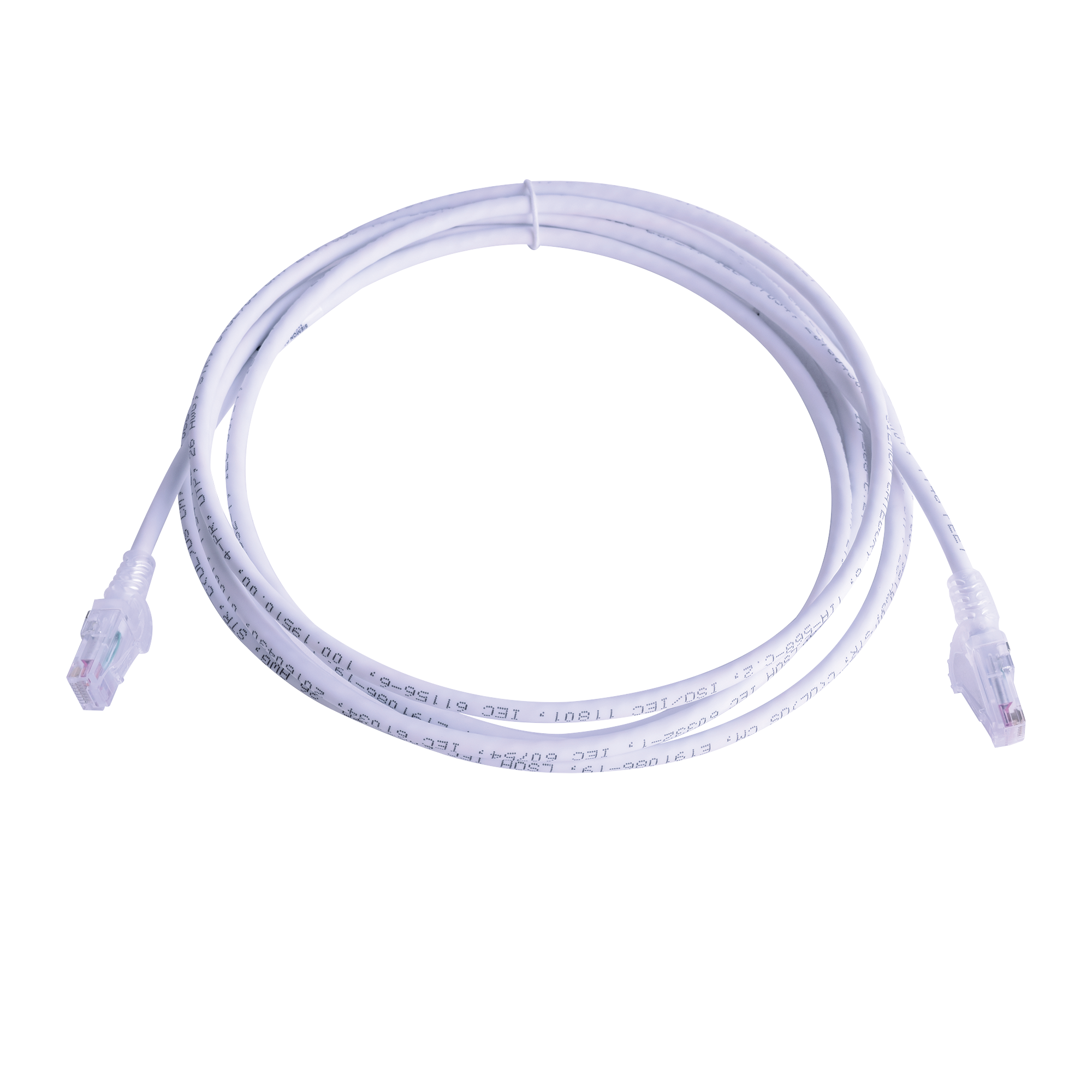 Patch Cord MC6 Modular Cat6 UTP, CM/LS0H, 3.05 Metros (10 Pies), Color Blanco, Versión Bulk (Sin Empaque Individual)