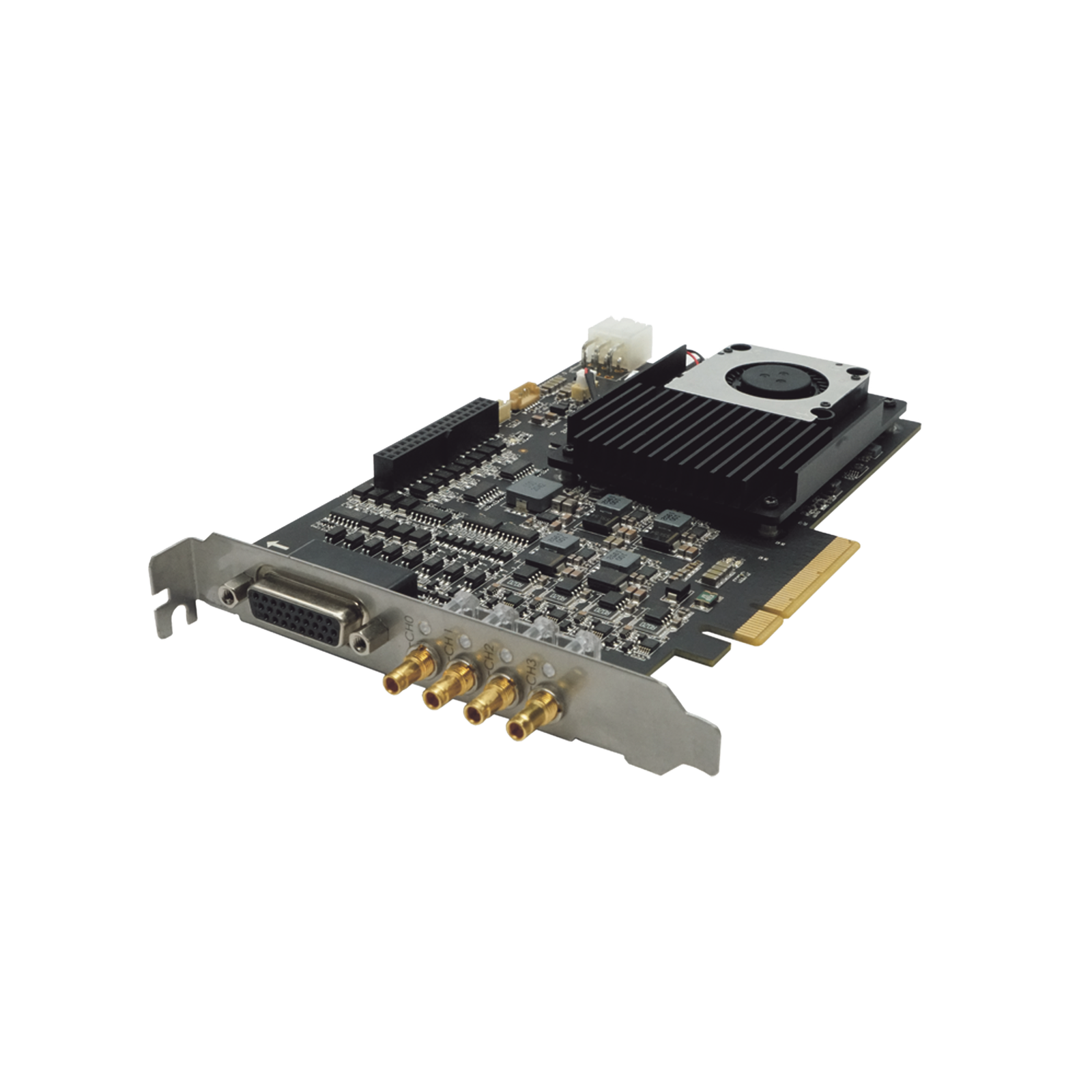Frame Grabber CXP-6 / PCIe Gen2 x8 / PoCXP 13W por Canal / 4 Canales / 6.25 Gbps / 4 GB DDR3 / GenICam