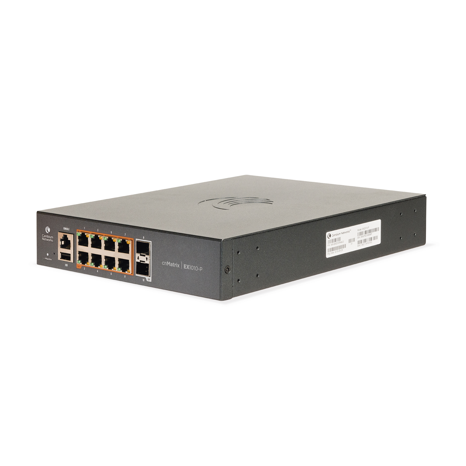 Switch PoE cnMatrix Ex1010-P / 8 Puertos Gigabit PoE 802.3af/at + 2 SFP / Capa 2 / GestiÃ³n en la Nube Gratuito