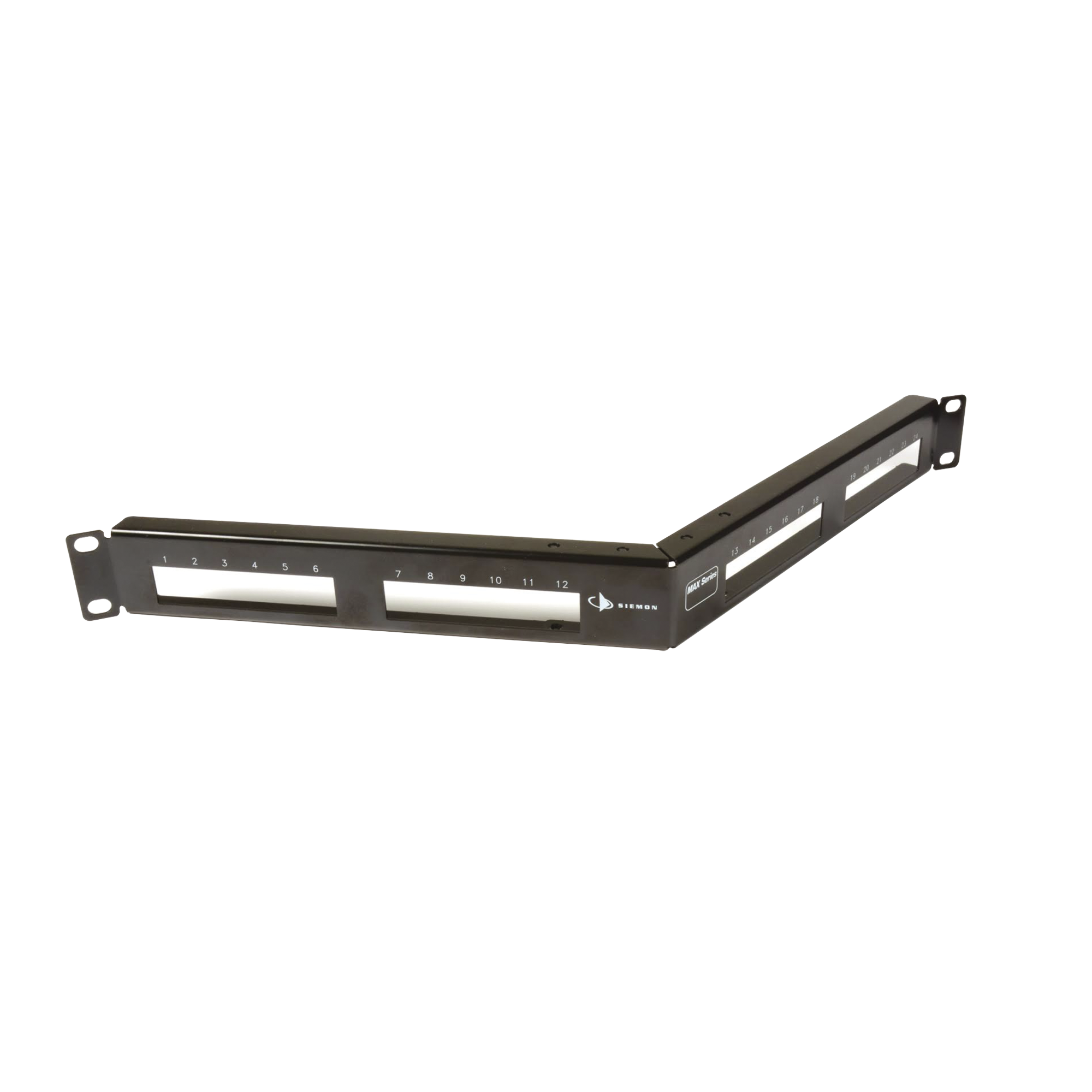 Patch Panel MAX de 24 Puertos, Modular (Vacío), Angulado, 1UR