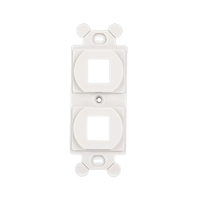 Marco de Módulo Dúplex, Para Placas Frontales Estándar NEMA 106, Acepta 2 Módulos Keystone, Color Blanco