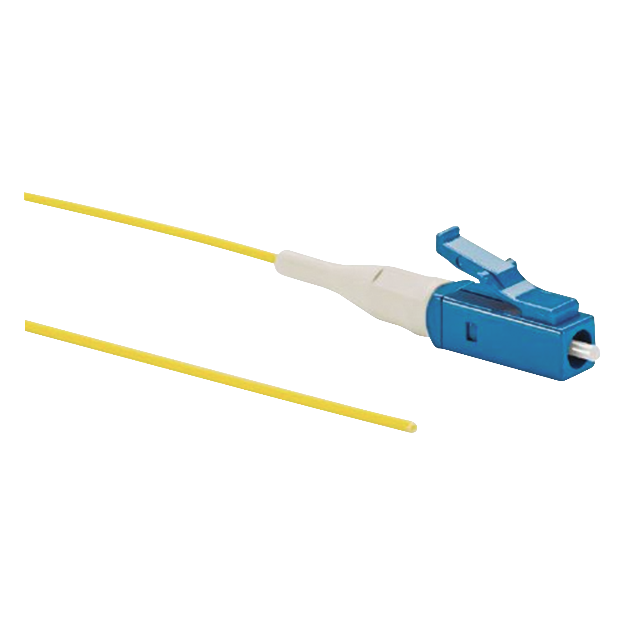 Pigtail de Fibra Óptica LC Simplex, Monomodo OS2 9/125, 900um, Color Amarillo, 1 Metro (3.28 Pies)