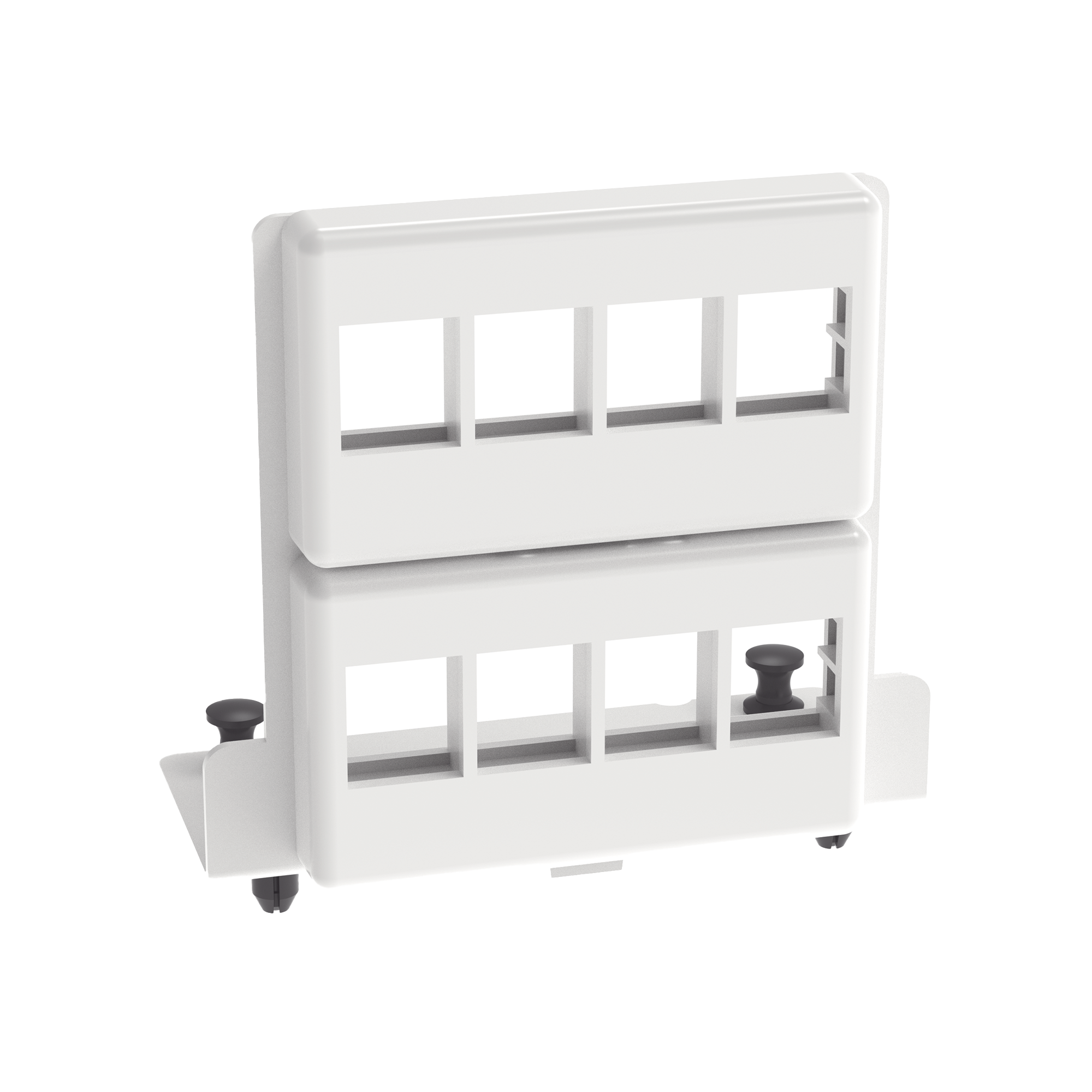 Patch Panel de 8 Puertos Keystone, Para Uso con Gabinetes Multipropósito, de Instalación a Presión, Color Blanco