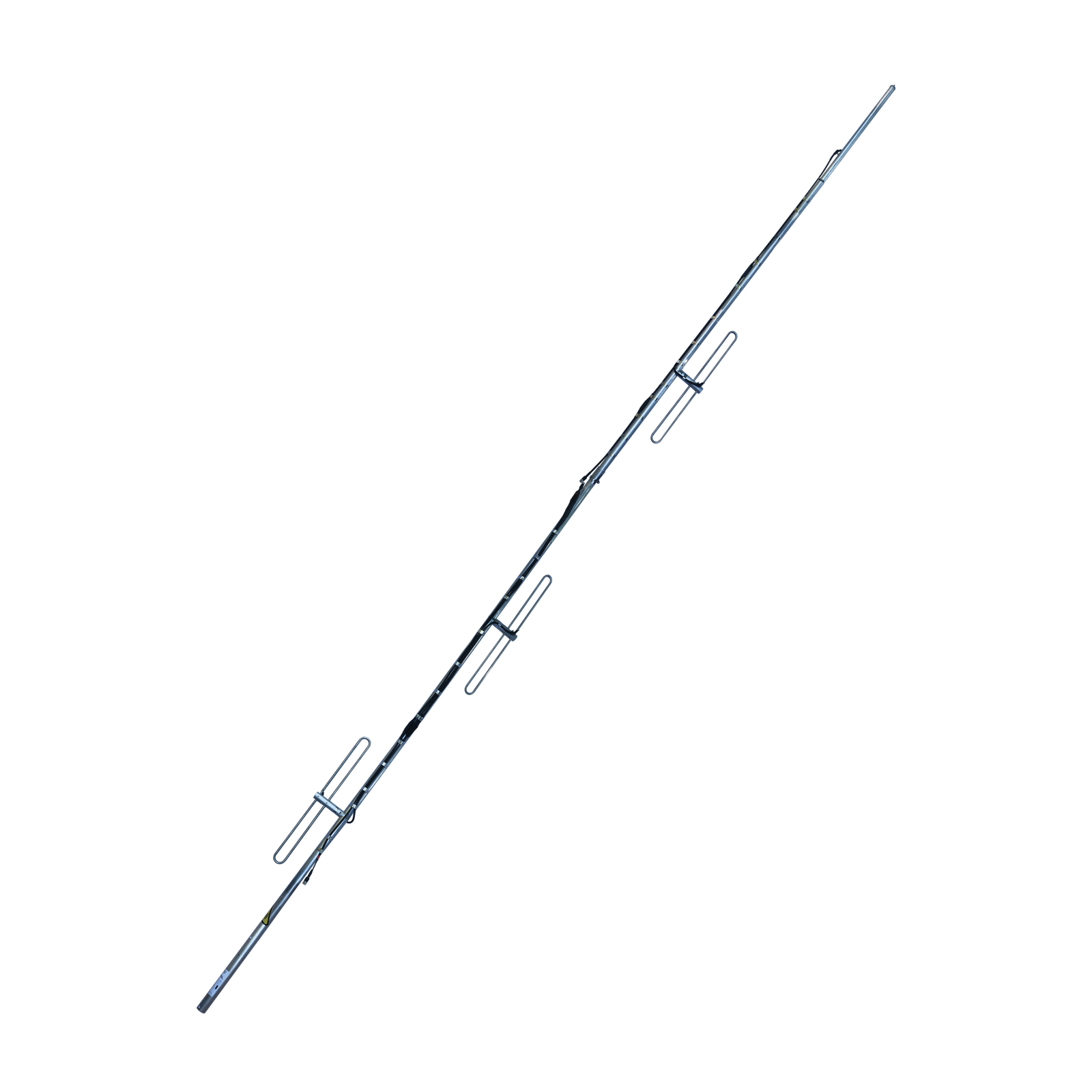 Antena base de 4 dipolos. Rango de frecuencia de 144 - 160 MHz y ganancia de 6/9 dBi omnidireccional/direccional.