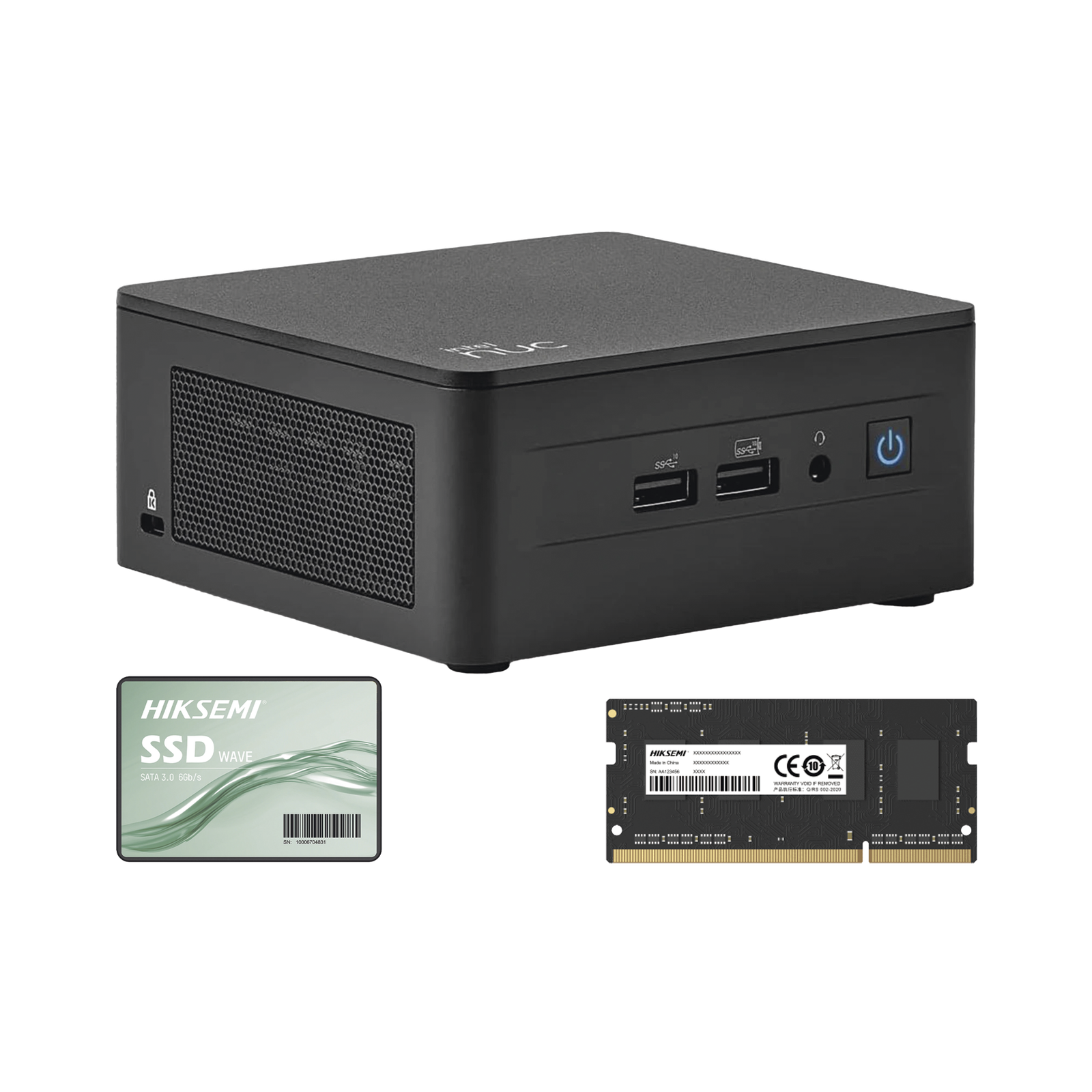 Kit / Mini PC NUC Barebone / Intel Core I3 /bluetooth / Incluye memoria 16GB / Incluye 512 SSD / No incluye sistema operativo