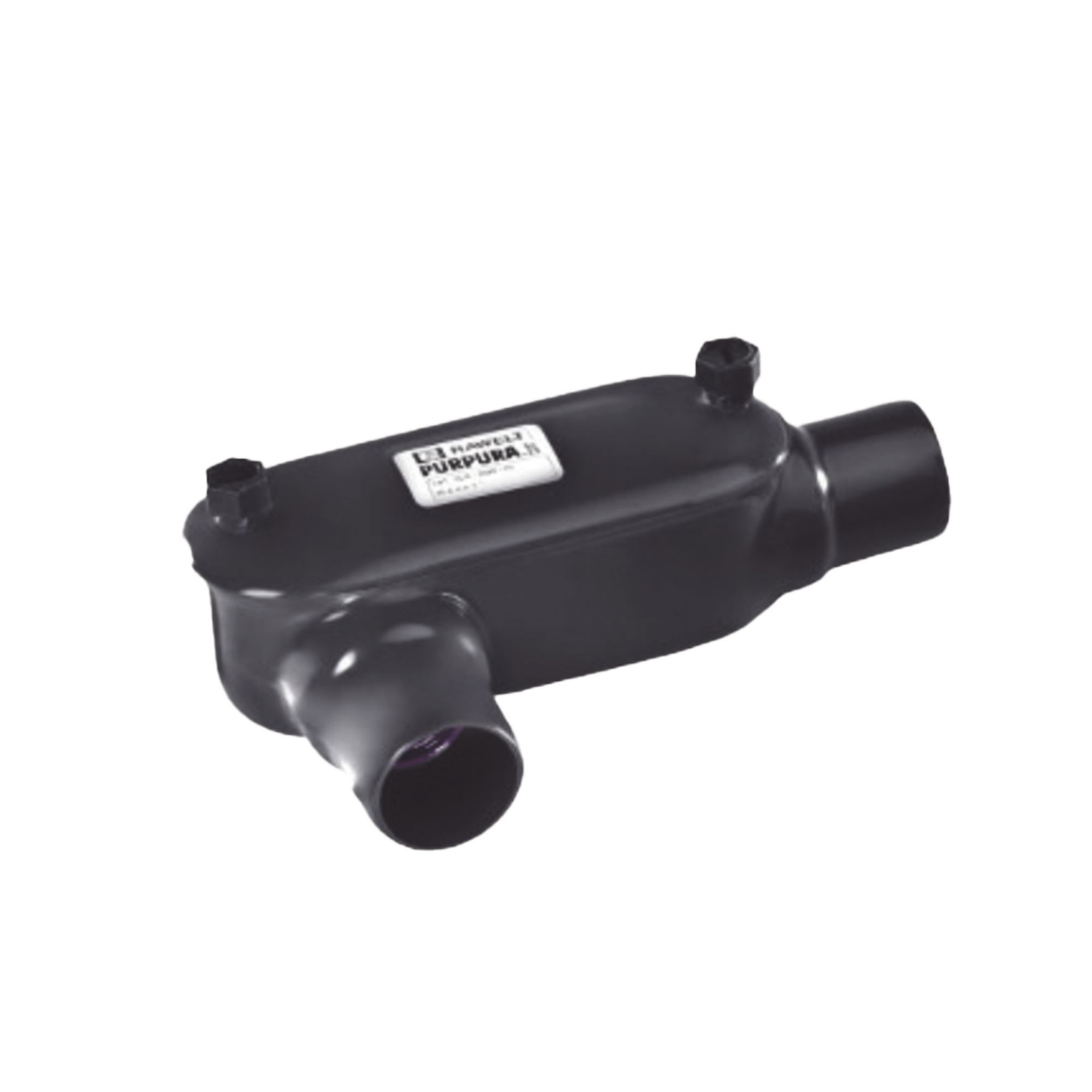 Caja Condulet tipo T con recubrimiento exterior de PVC de 3/4" (19 mm).